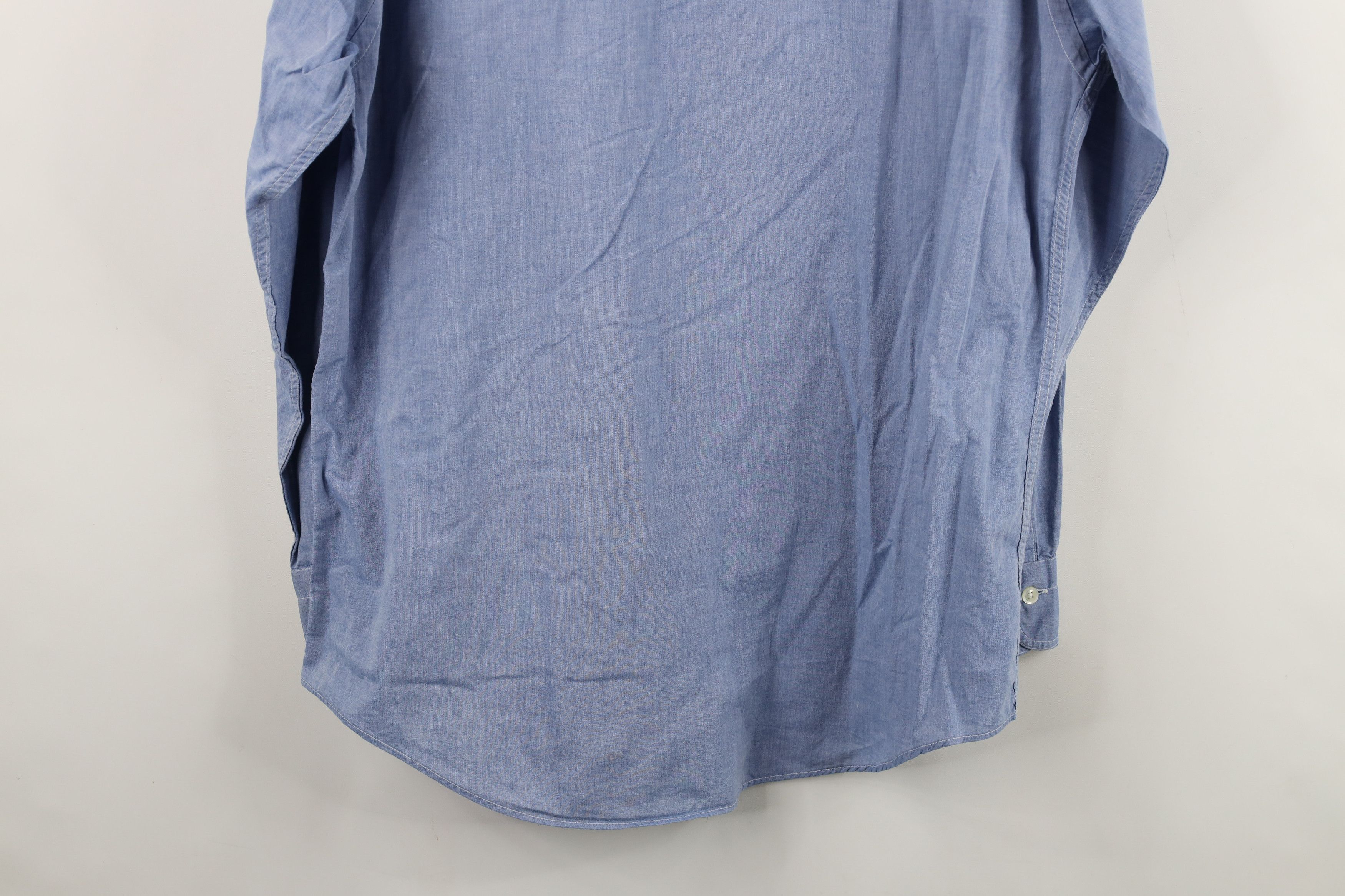 Vintage Vintage 60s Streetwear Broadcloth Chambray Button Shirt USA Size US M / EU 48-50 / 2 - 13 Thumbnail