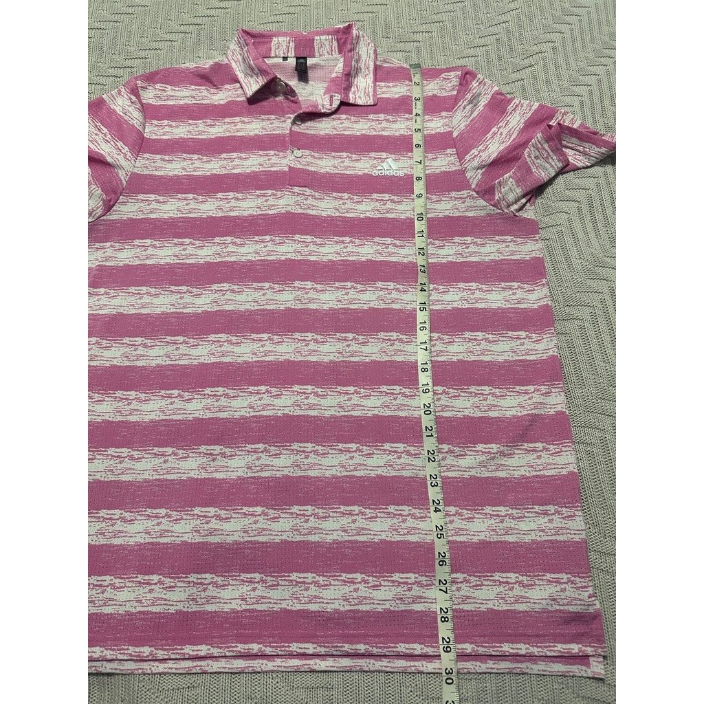 Adidas Adidas pink striped polo size L Size US L / EU 52-54 / 3 - 8 Thumbnail