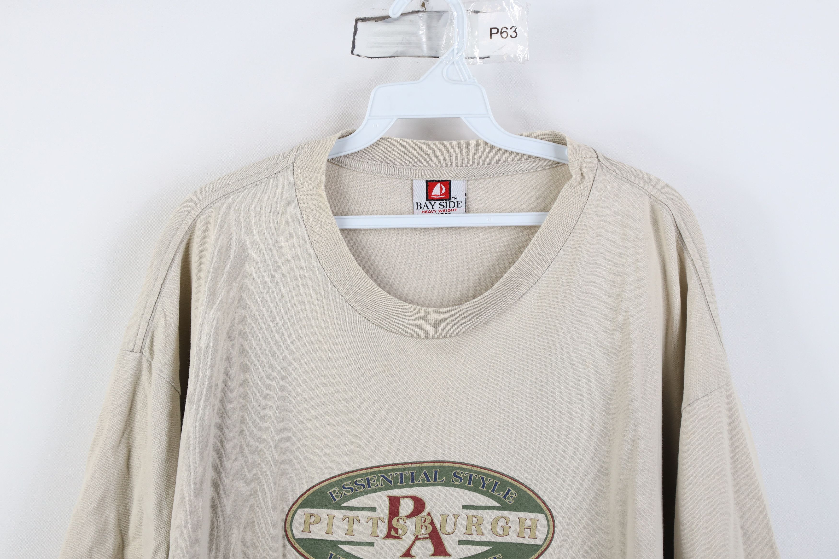 Vintage Vintage 90s Spell Out Pittsburgh Pennsylvania T-Shirt USA Size US XL / EU 56 / 4 - 2 Thumbnail