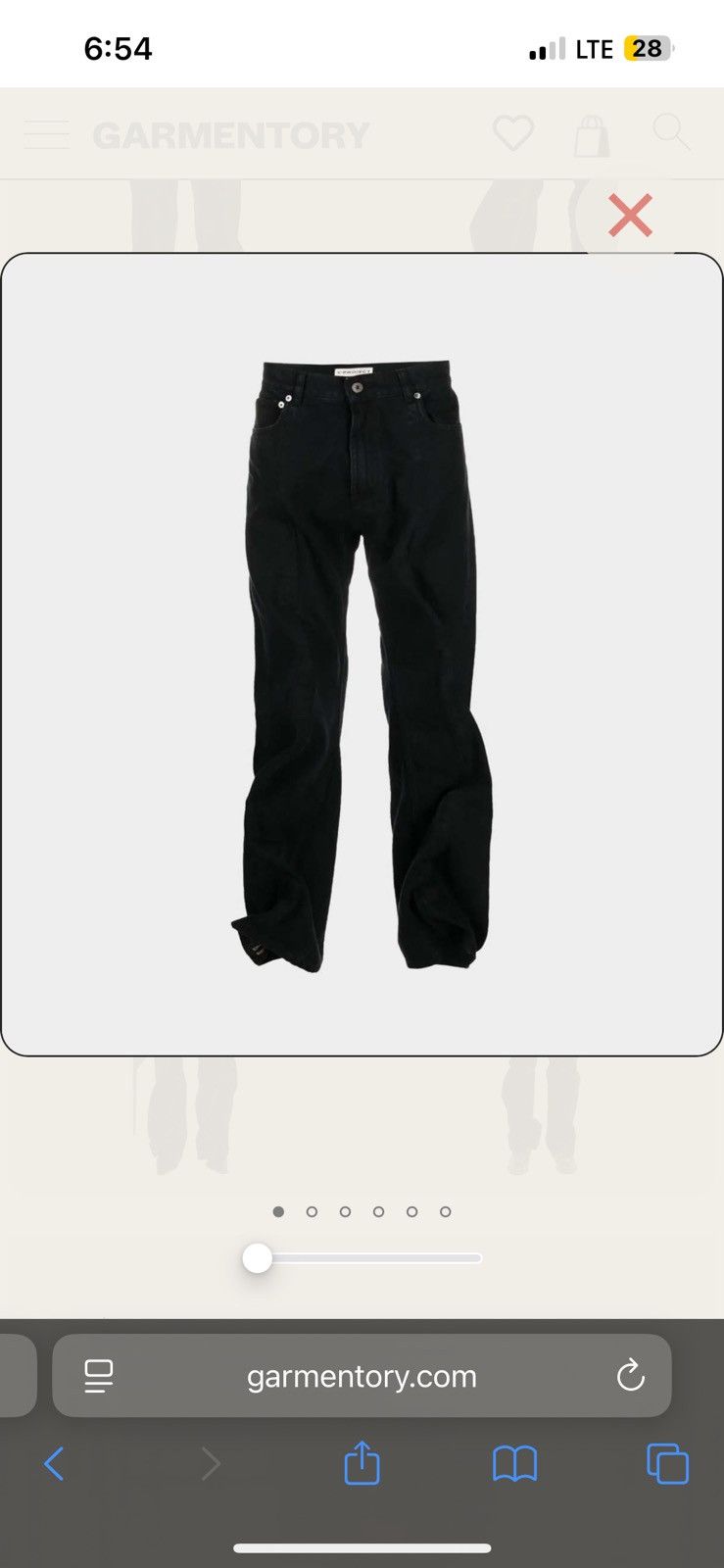Y/Project y/project wide leg wire jeans in evergreen black Size 25" / US 0 / IT 36 - 6 Thumbnail