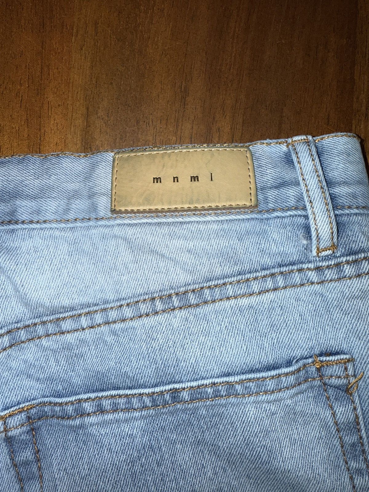 MNML 33x30 Light Wash MNML Frayed-Hem Jeans Size US 33 - 3 Thumbnail