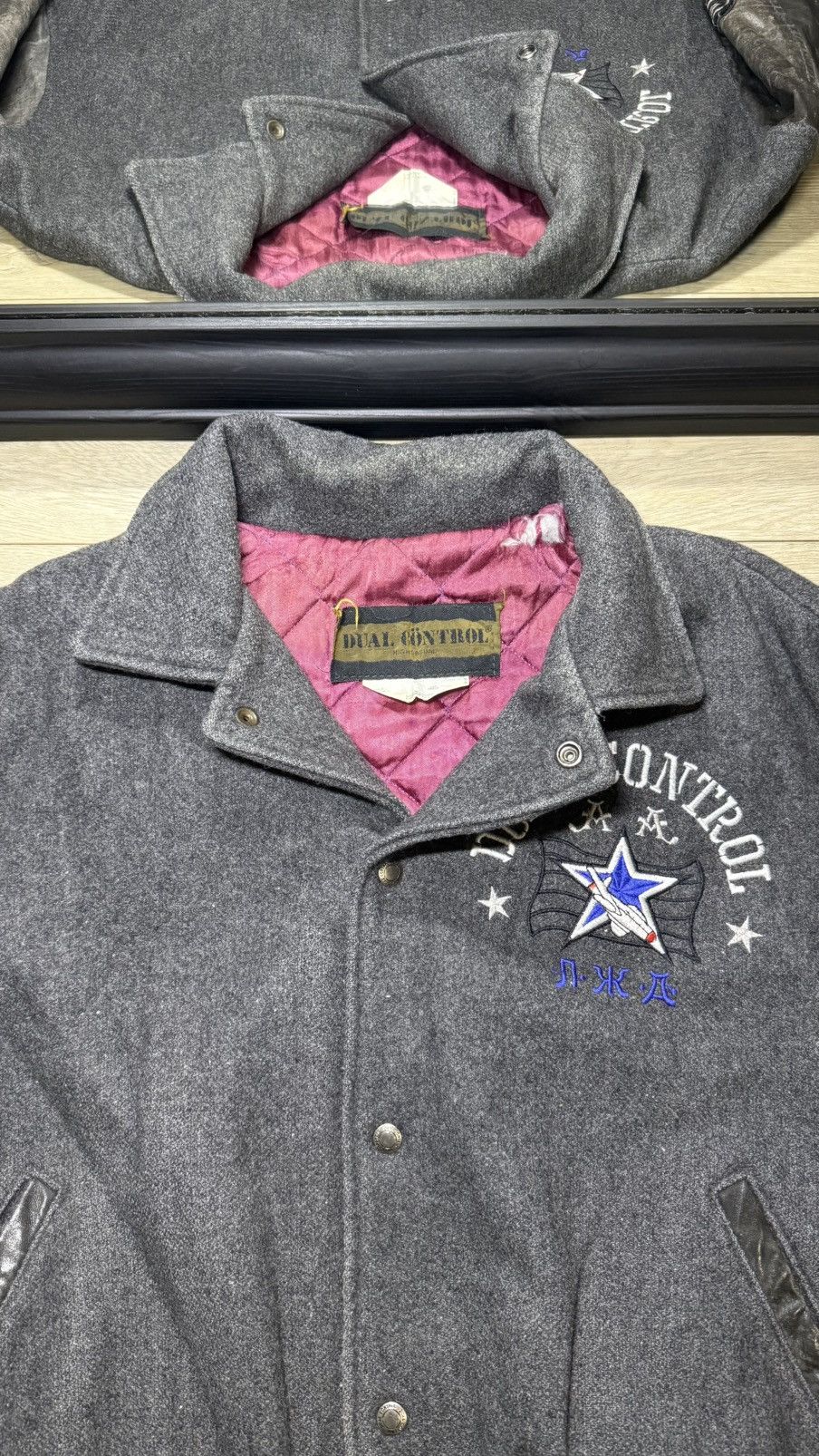 Other Vintage Dual Control Varsity Embroidered Bomber Jacket Size US M / EU 48-50 / 2 - 6 Thumbnail