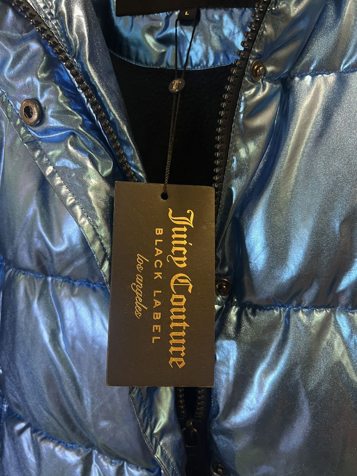 Juicy Couture × Los Angeles Apparel NWT Juicy Couture Black Label Puffer Jacket Size L / US 10 / IT 46 - 9 Thumbnail