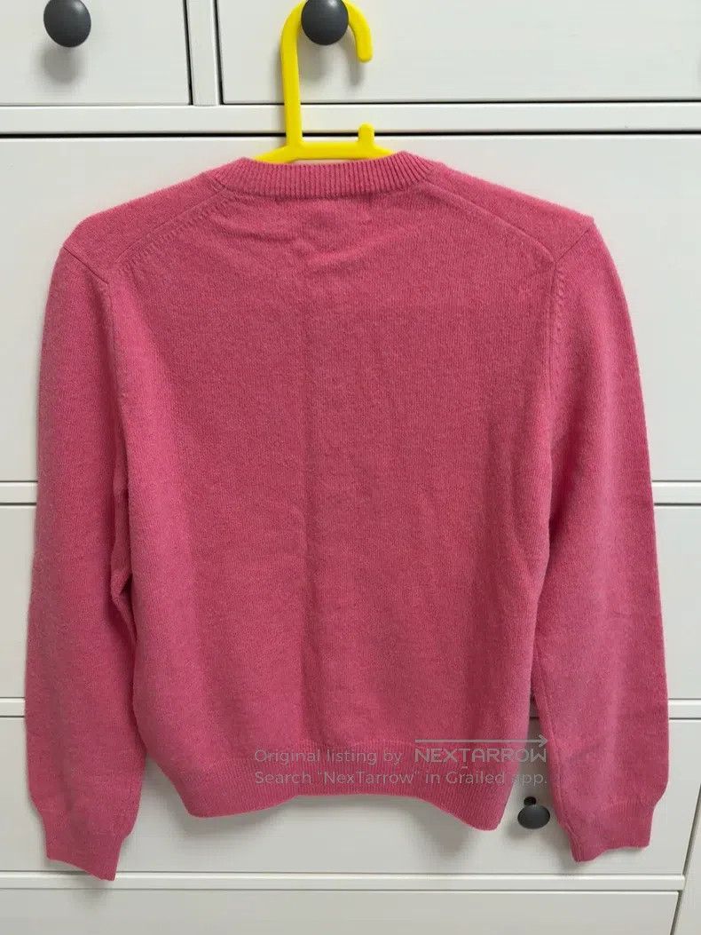 Comme des Garcons Comme Des Garcons Pink Double Heart Women's Woolen Cardiga Size M / US 6-8 / IT 42-44 - 6 Thumbnail