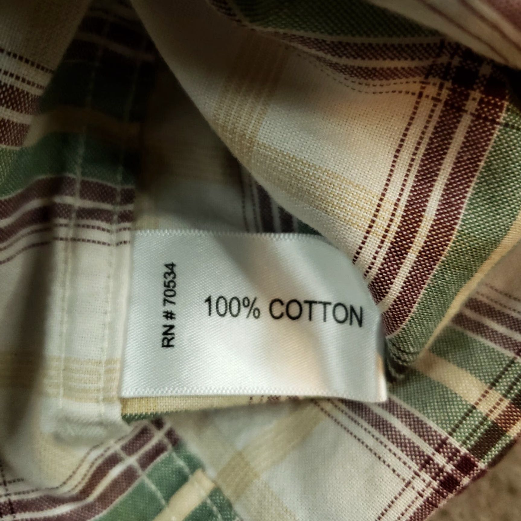 Orvis Orvis Mens Large White Green Plaid Shirt Extra Large XL Button Up Long Sleeve Casual Size US L / EU 52-54 / 3 - 6 Thumbnail