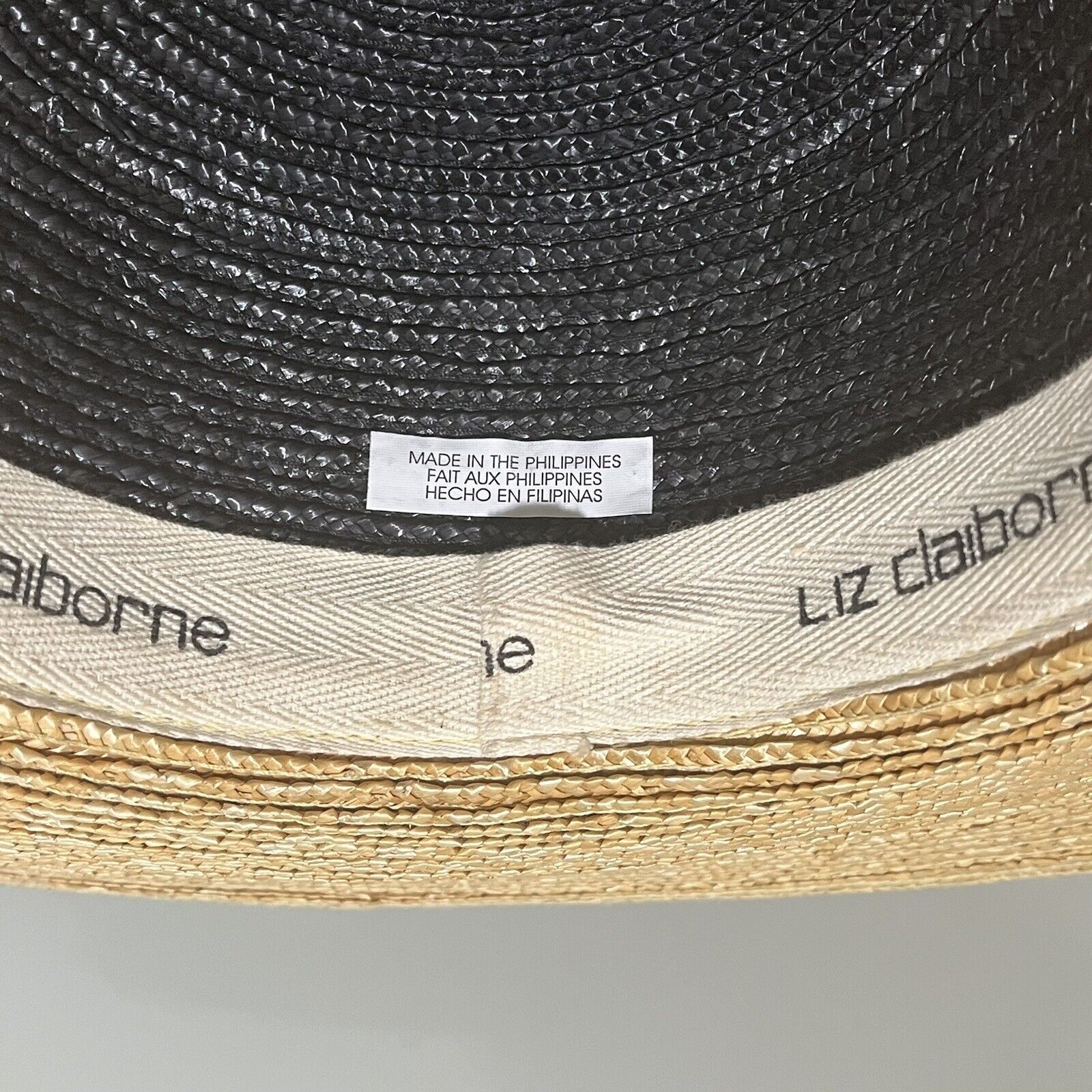 Liz Claiborne Liz Claiborne Floppy Brim Straw Sun Hat Black Cheetah Print Size ONE SIZE - 9 Thumbnail
