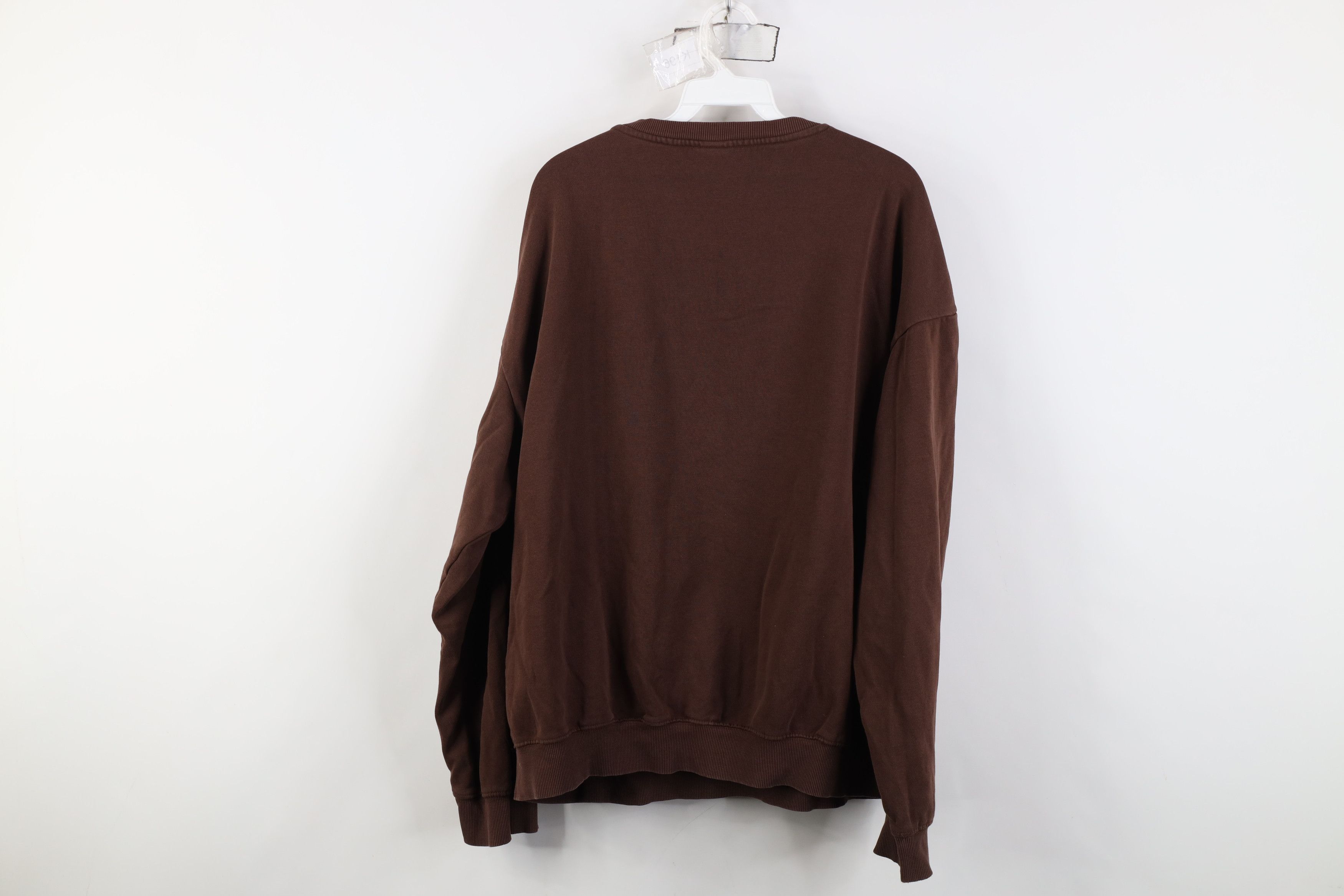 Vintage Vintage 90s Y2K Streetwear Blank Crewneck Sweatshirt Brown Size 3XL / US 20-22 - 11 Thumbnail
