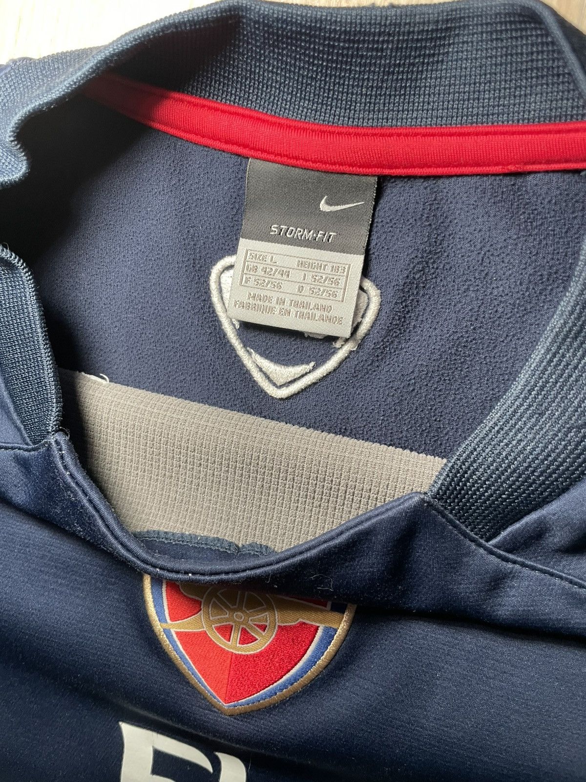 Nike × Vintage Nike Arsenal Sweather; Dark Blue Size US L / EU 52-54 / 3 - 3 Thumbnail