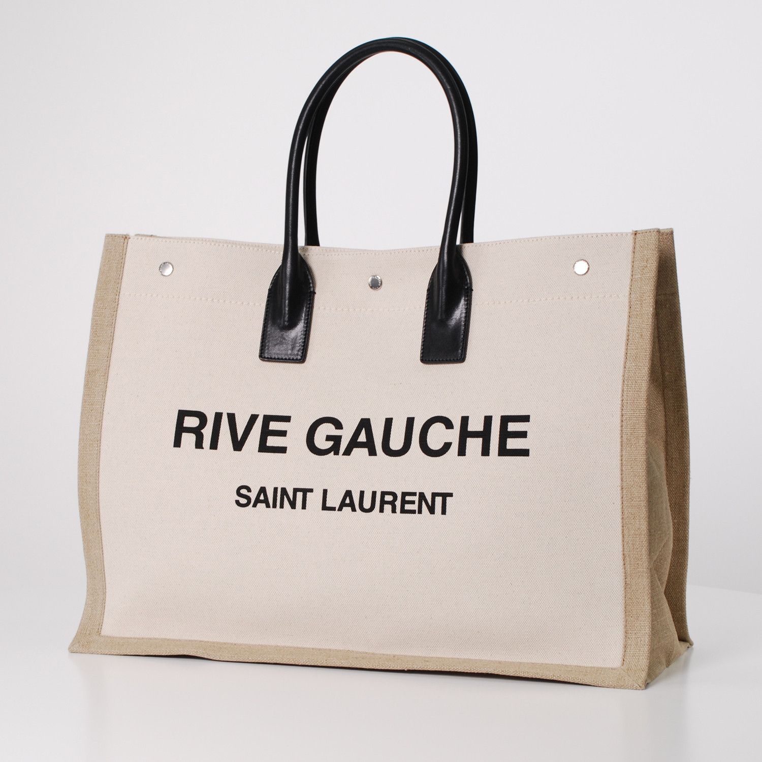 Saint Laurent Paris beige large Rive Gauche tote bag Size ONE SIZE - 1 Thumbnail