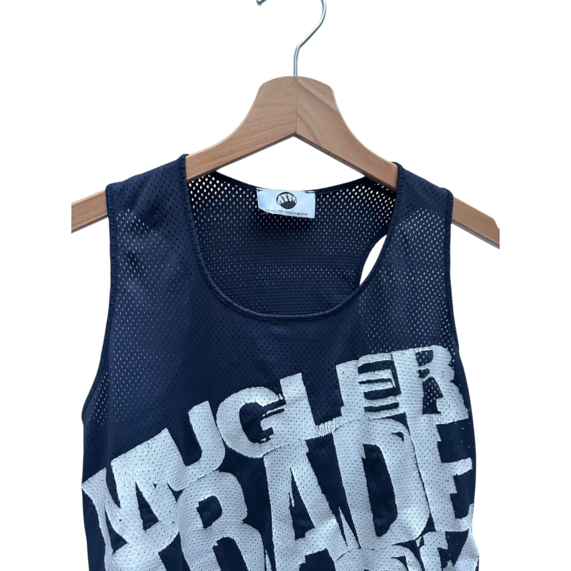 Thierry Mugler Trademark Vintage Black Mesh Tank Top Size M / US 6-8 / IT 42-44 - 2 Thumbnail
