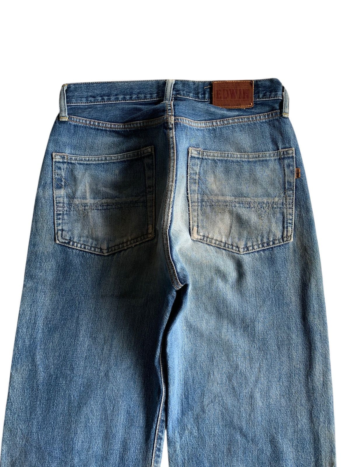 If Six Was Nine VINTAGE EDWIN 505 SELVEDGE BAGGY MUDWASH DISTRESSED DENIM Size US 29 - 7 Thumbnail