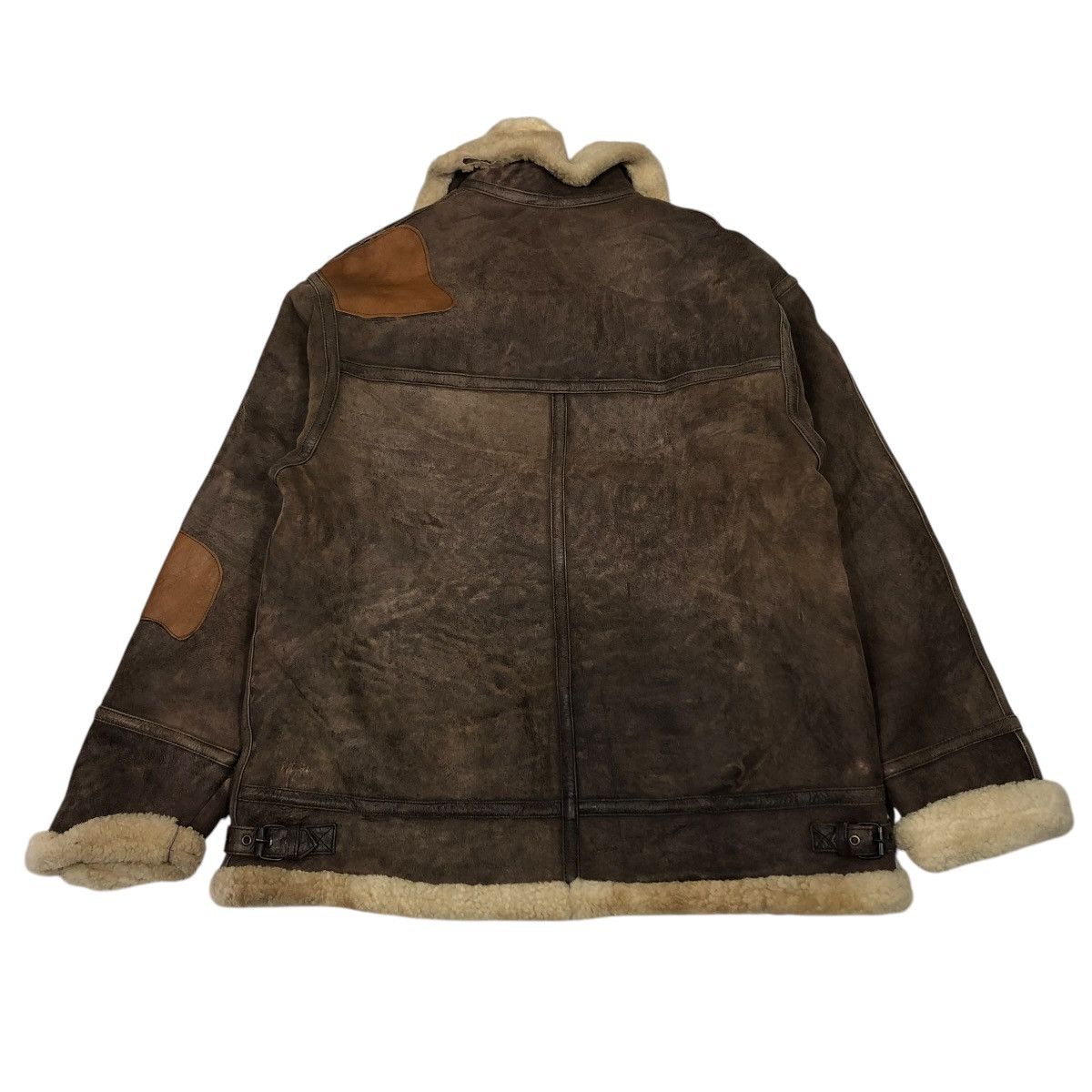 Japanese Brand 🔥VINTAGE LEATHER JACKET B 3 SHEARLING BASE AMERICAN BIKER Size US S / EU 44-46 / 1 - 2 Thumbnail