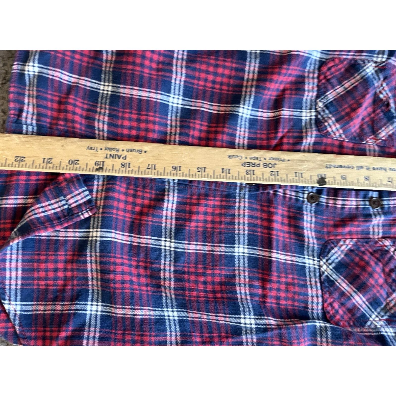 American Eagle Outfitters VINTAGE American Eagle Outfitters Shirt Womens 6 Red Blue Plaid Button-Up Long Sleeve Casual Workwear Size M / US 6-8 / IT 42-44 - 5 Thumbnail