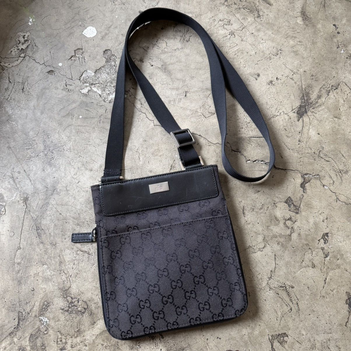 Gucci Gucci - Monogram Canvas Small Crossbody Bag Size ONE SIZE - 1 Thumbnail