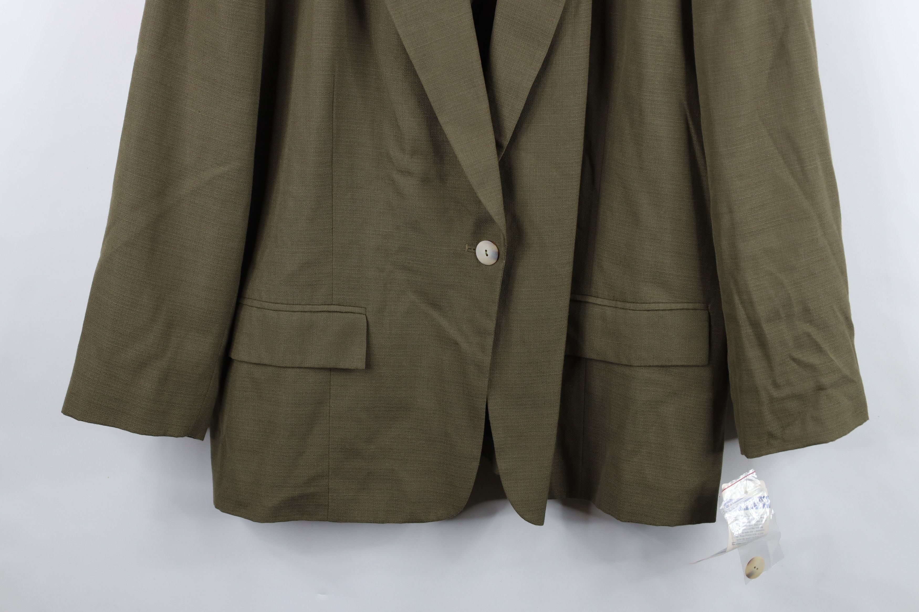 Pendleton Deadstock Vintage 90s Pendleton Rayon Linen Blazer Jacket Size 3XL / US 20-22 - 3 Thumbnail