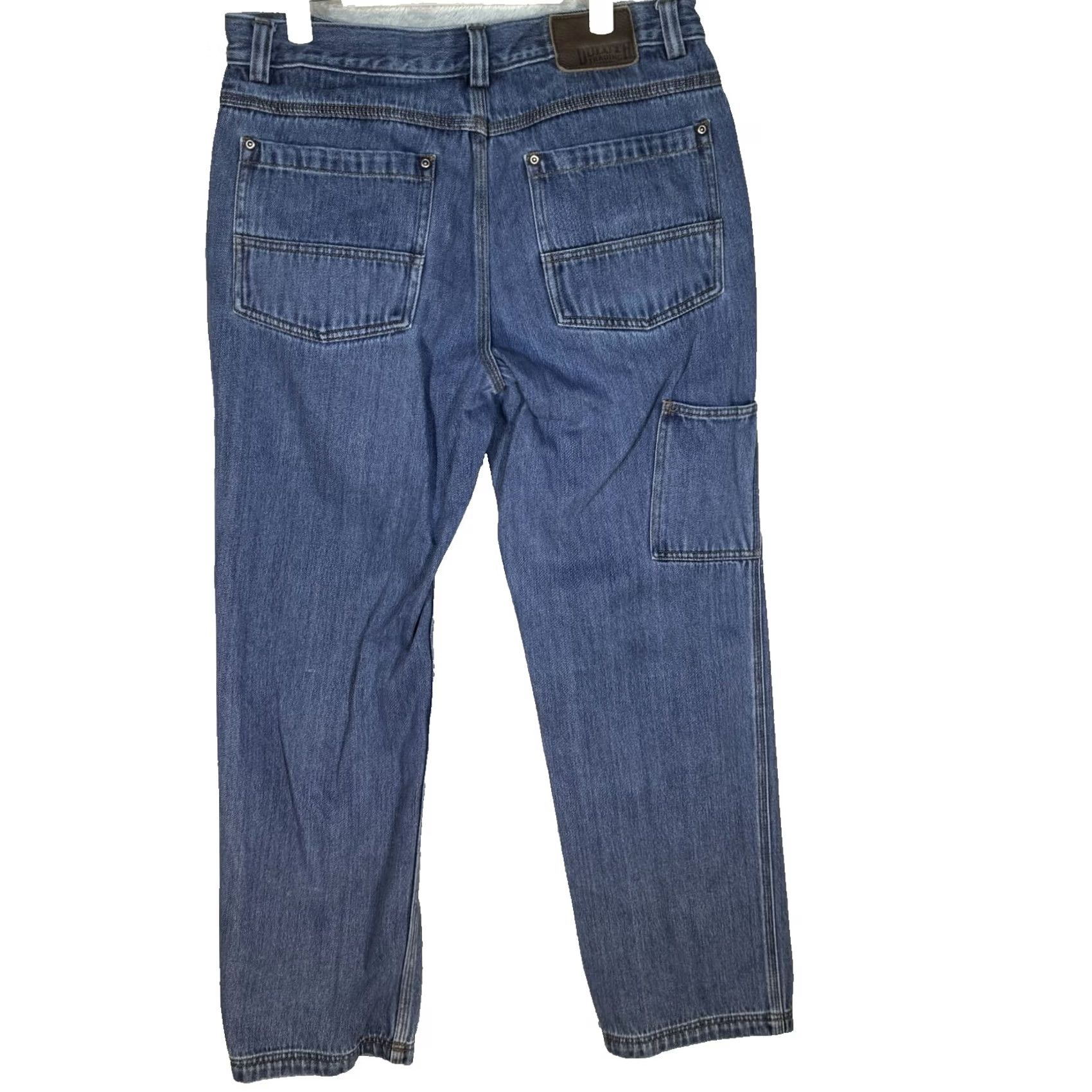 Duluth Trading Company Duluth Trading Company Carpenter Jeans Mens Straight Blue Denim 34 x 32 Mid-Rise 5-Pocket Size US 34 / EU 50 - 2 Thumbnail