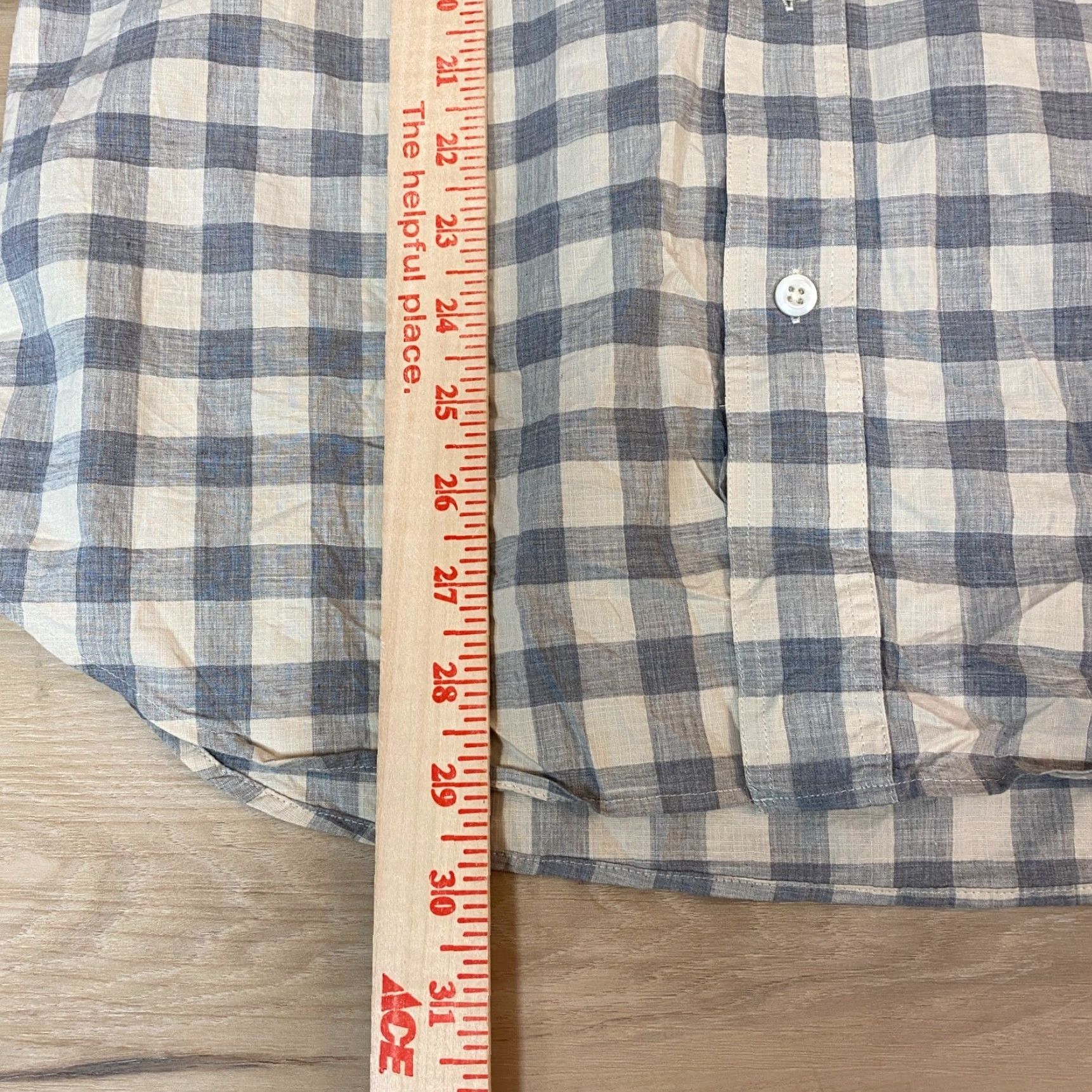 Billy Reid Billy Reid Shirt Mens Small Gray Plaid Button-Down Cotton Lightweign Shirt Size US S / EU 44-46 / 1 - 5 Thumbnail