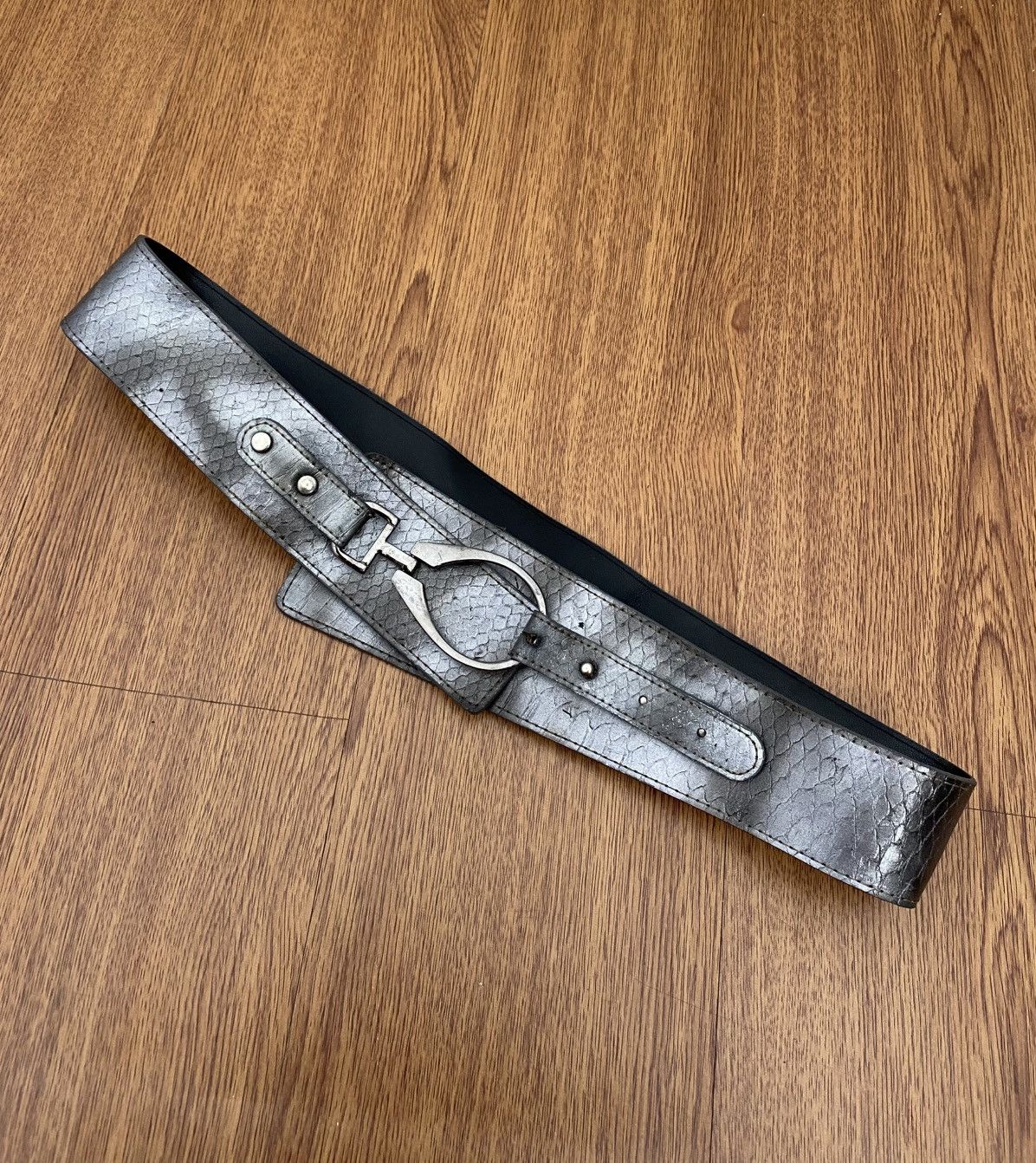 If Six Was Nine Silver alligator belt Size ONE SIZE - 3 Thumbnail