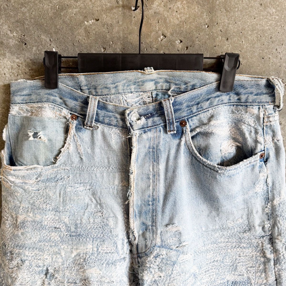 Levi's Vintage Levi's Boro Sashiko DESTROYED Repair Denim Size US 32 / EU 48 - 6 Thumbnail
