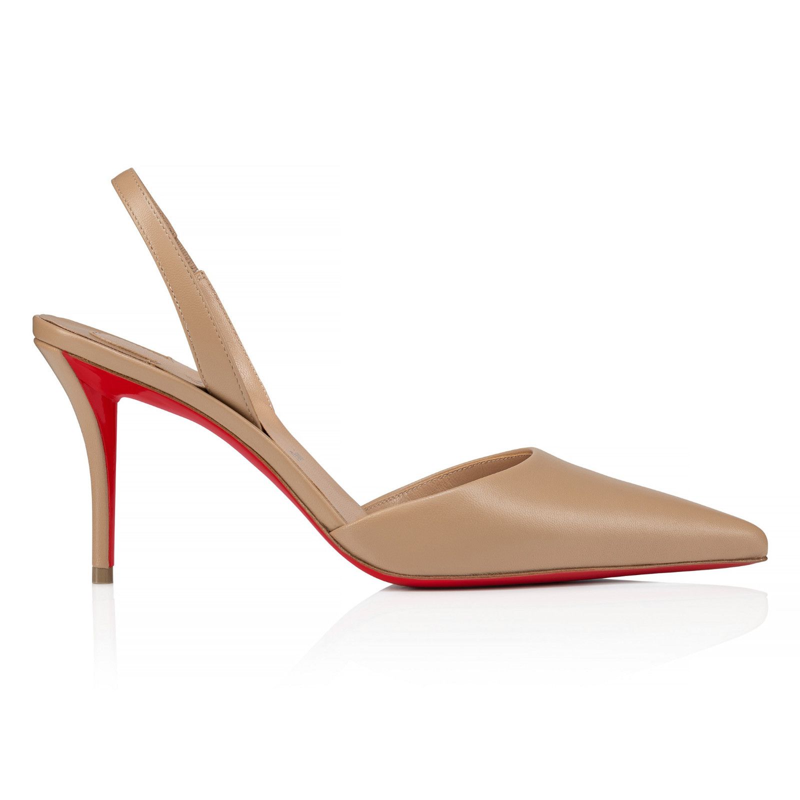 Christian Louboutin Christian Louboutin Apostropha Sling 80 Nude Slingback Pump Size US 6.5 / IT 36.5 - 3 Thumbnail