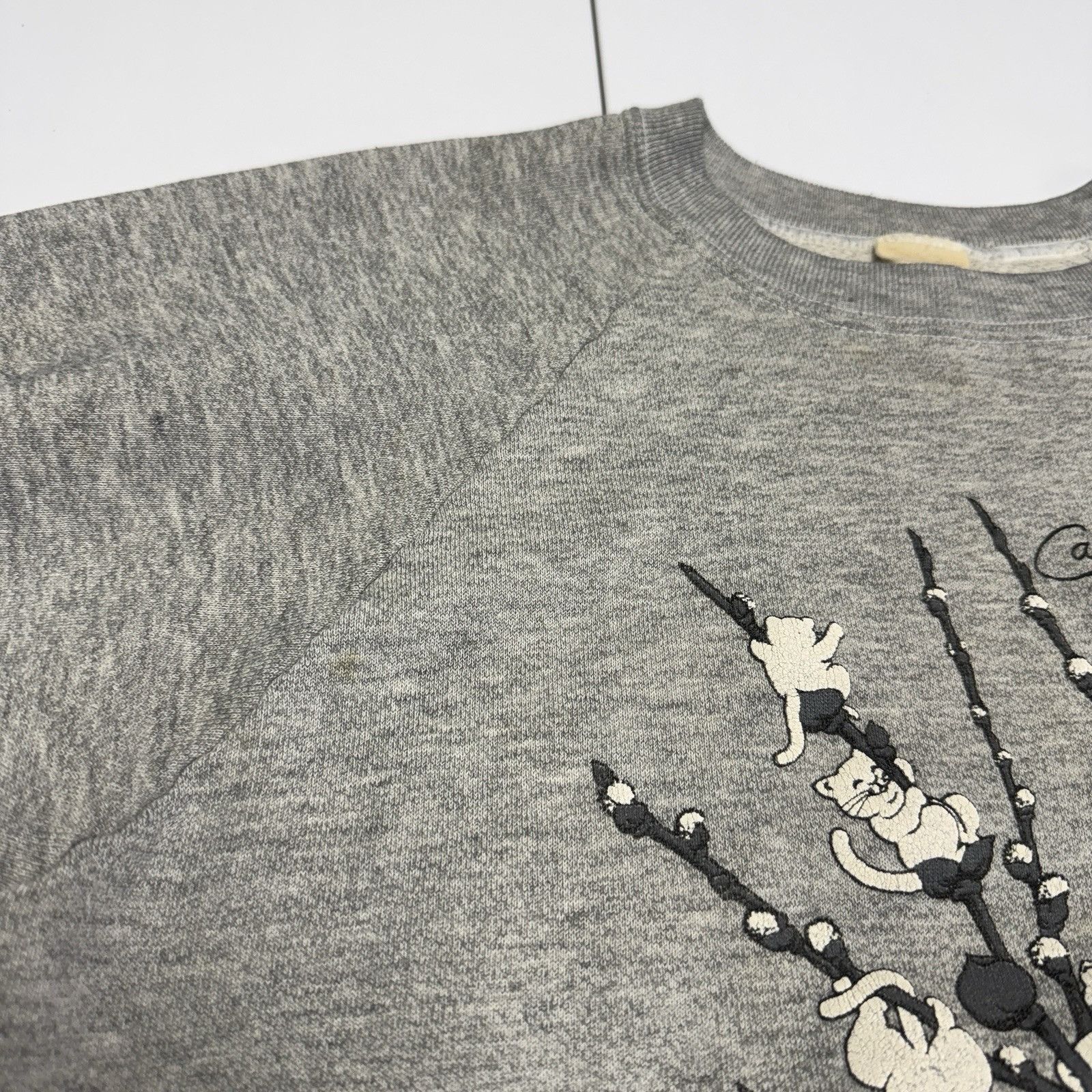 Vintage Vintage 80s California Cat Sweatshirt Womens Large Gray Crew Size L / US 10 / IT 46 - 5 Thumbnail