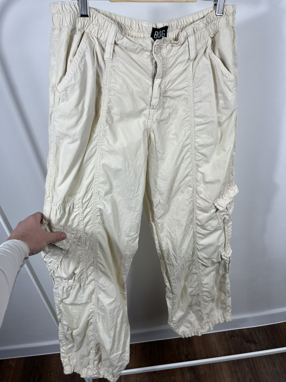 Bdg BDG Baggy Cargo Pants Cream Y2K Streetwear Size 32" / US 10 / IT 46 - 5 Thumbnail