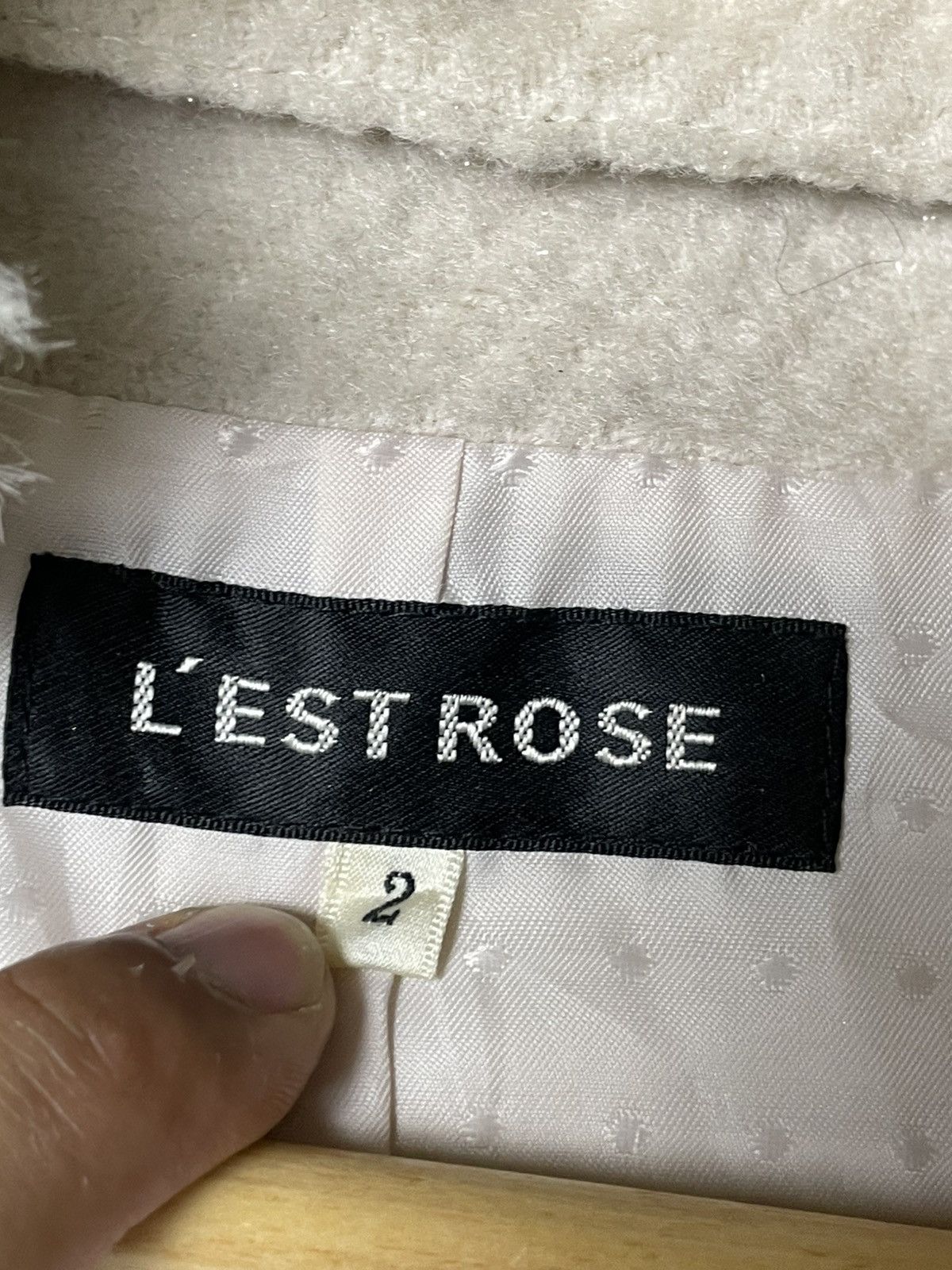 Japanese Brand × Vintage L’EST ROSE Faux Fur Collar Crop Coat (78) Size XXS / US 00 / IT 34 - 10 Thumbnail