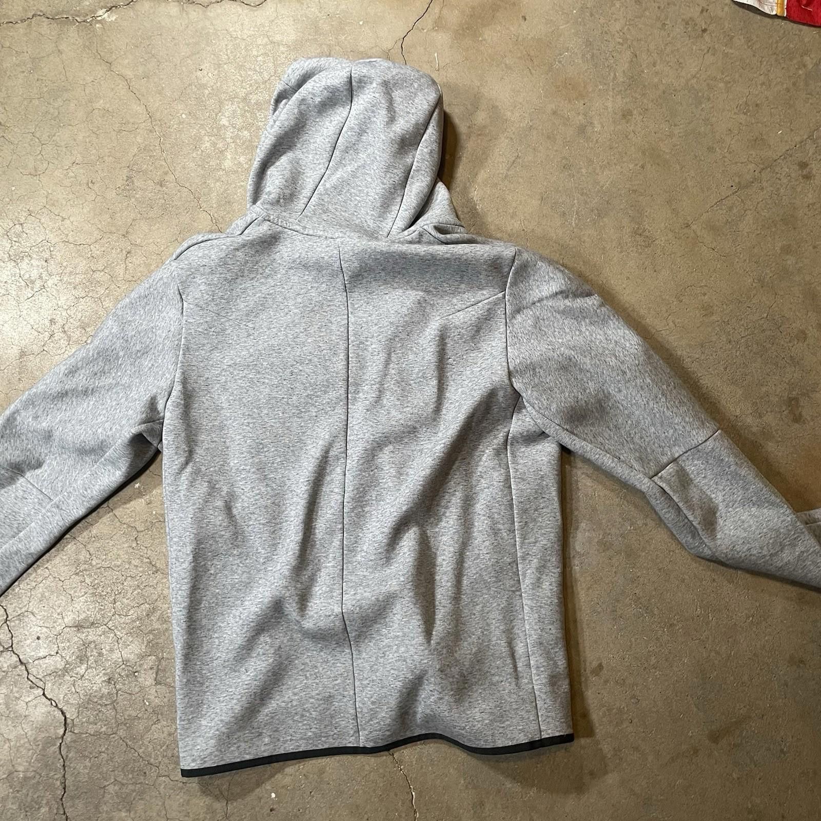Nike Nike Tech Hoodie Full Zip Sweatshirt Gray Black Men's Size L Size US L / EU 52-54 / 3 - 7 Thumbnail