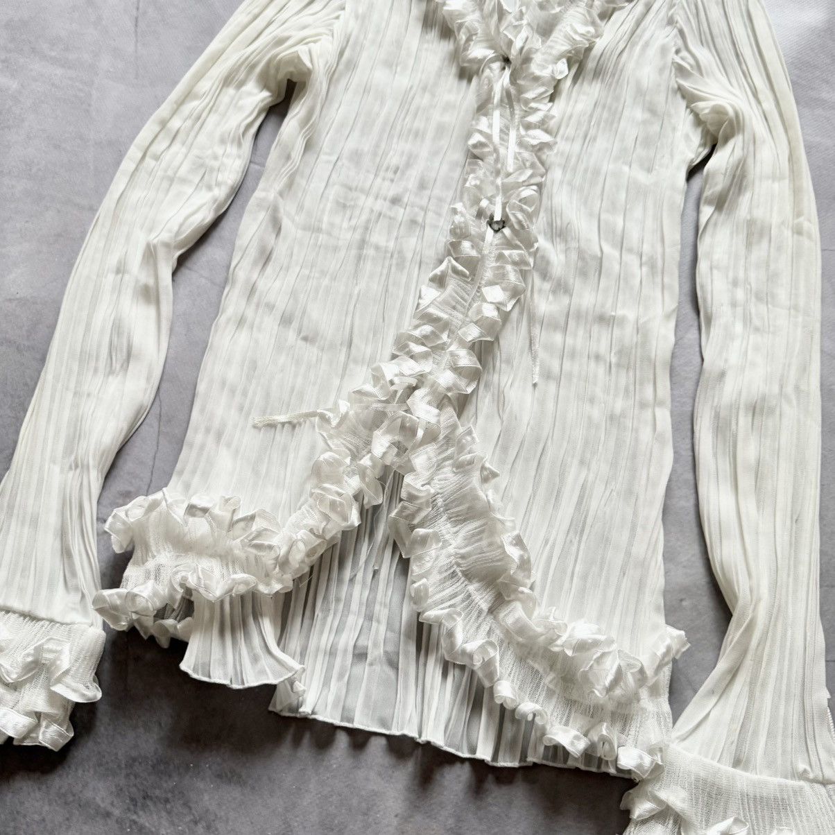 Hysteric Glamour × Undercover Sexy Office Siren Sweater Cardigan Ruffles Sarah Pacini Vibe Size M / US 6-8 / IT 42-44 - 4 Thumbnail