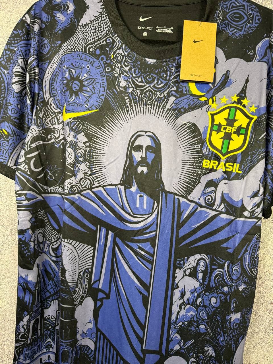 Other Brazil Rio de Janeiro Jesus AOP Fan Soccer Jersey Blokcore Size US L / EU 52-54 / 3 - 5 Thumbnail