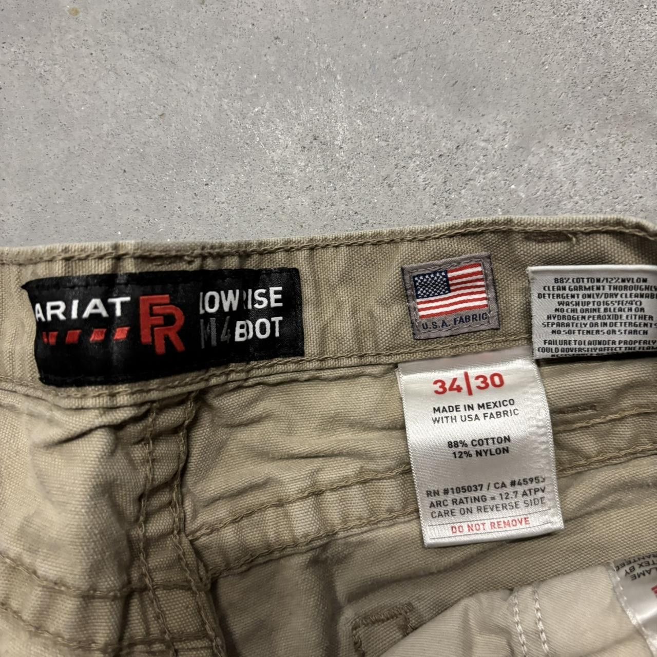 Japanese Brand × Vintage Crazy Vintage Y2K/2000s Khaki Tan Streetwear Workwear Carpenter Pants! Size US 34 / EU 50 - 8 Thumbnail