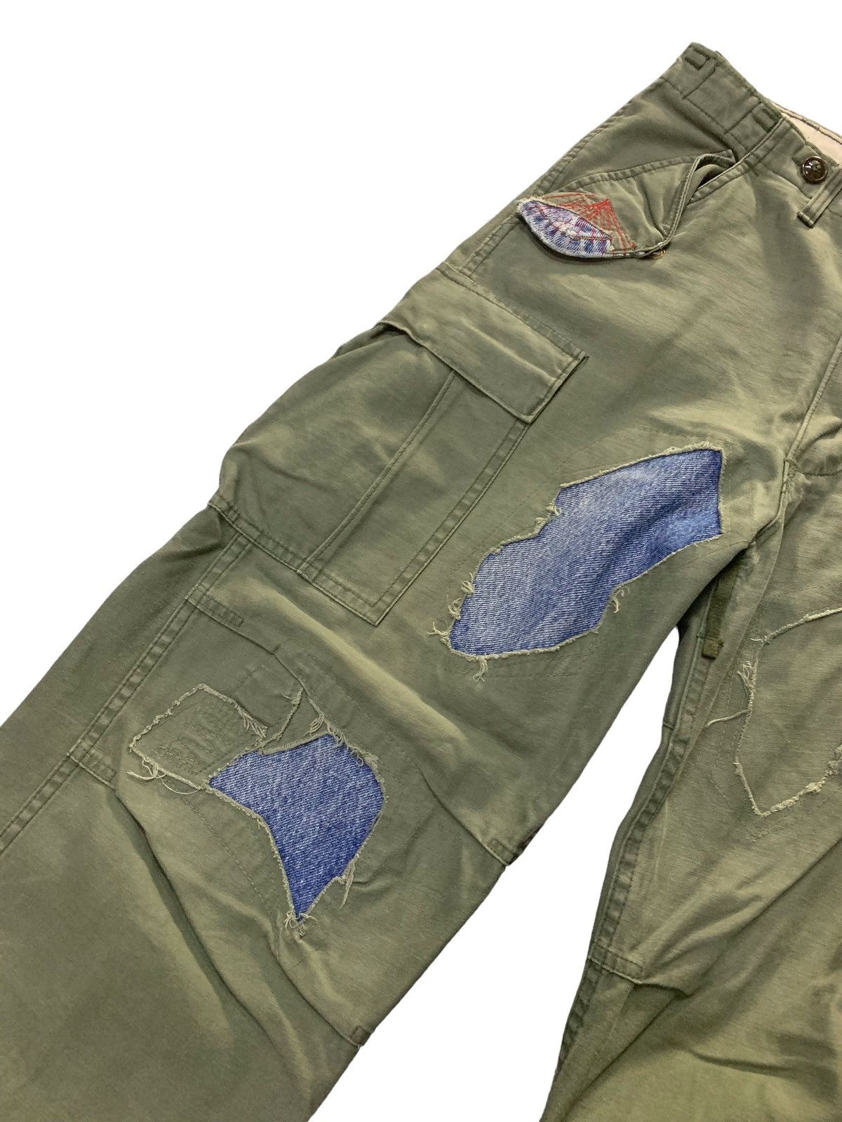 If Six Was Nine × Vintage Vintage Army Hybrid Reconstruct Cargo Baggy Jnco Y2k Style Size US 30 / EU 46 - 5 Thumbnail