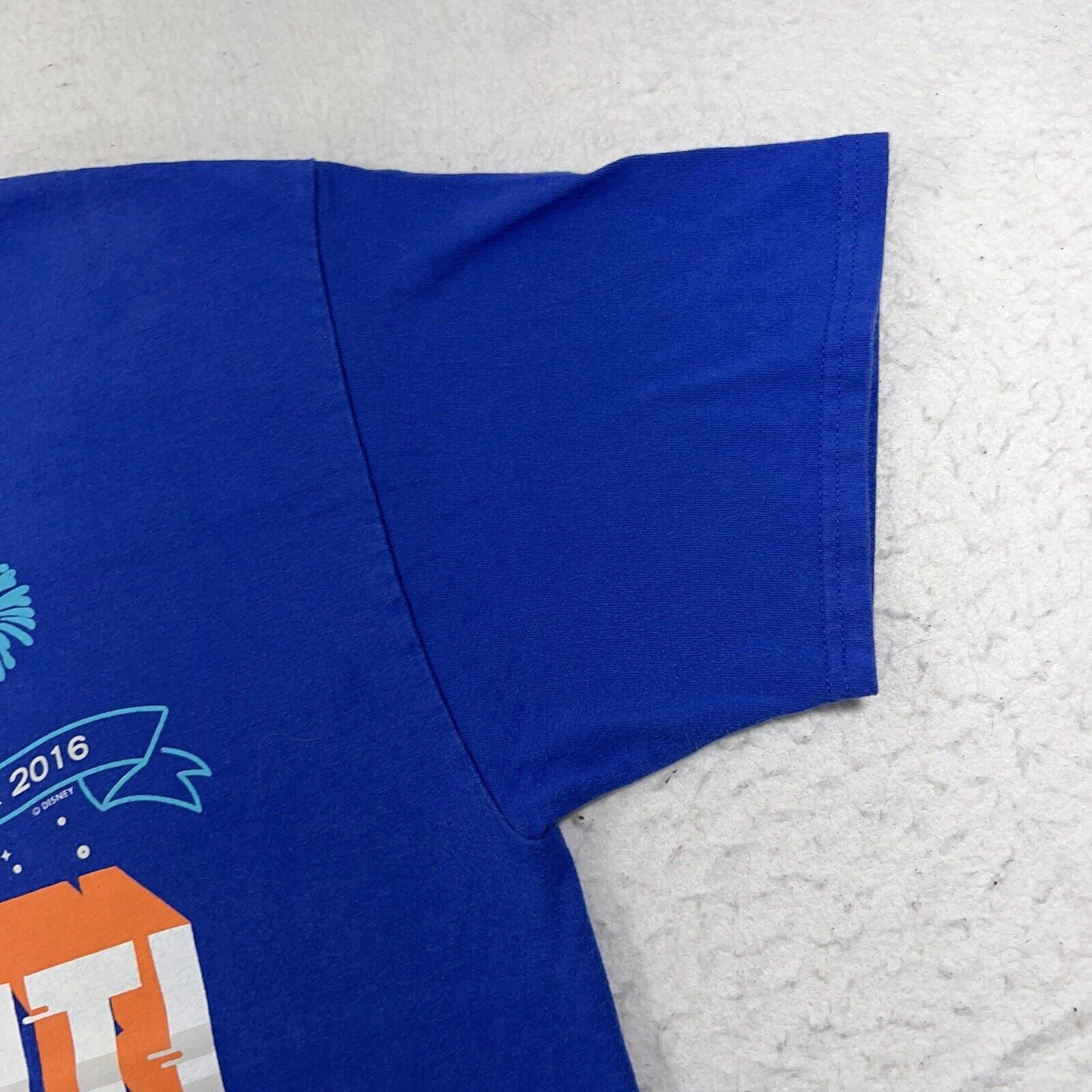 Hanes RunDisney Large Disney World 10K Race Blue Graphic T Shirt Size US L / EU 52-54 / 3 - 4 Thumbnail