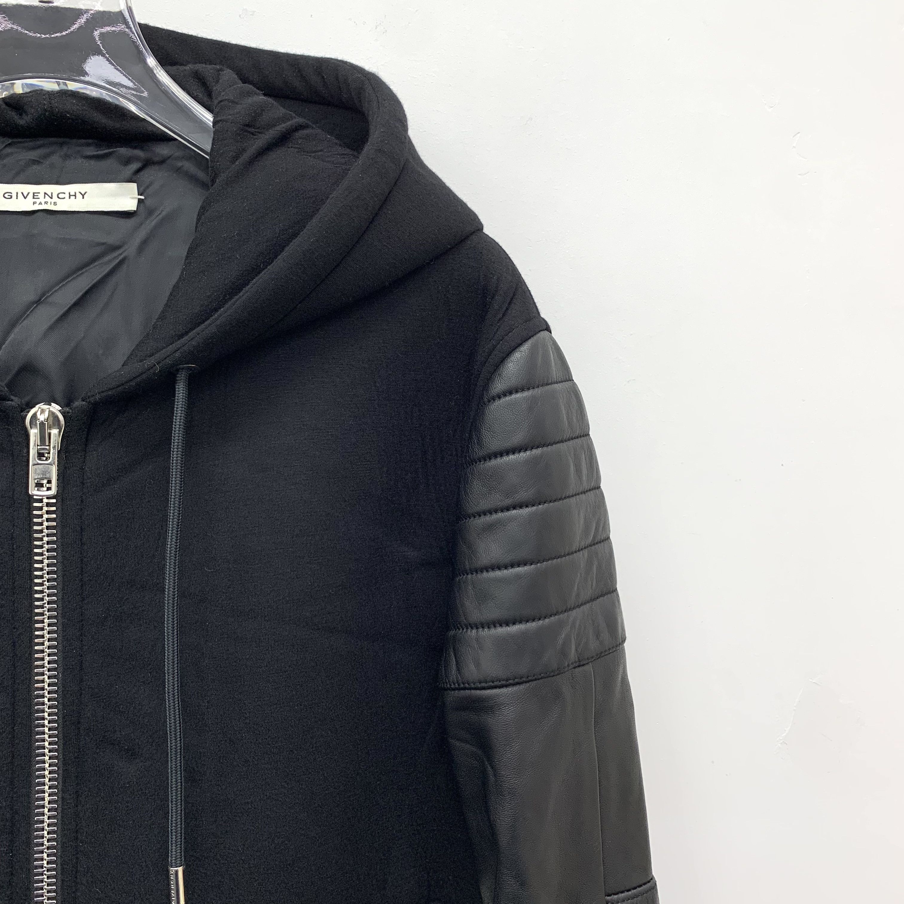 Givenchy Givenchy Leather Panel Hooded Jacket (Size 46) Size US S / EU 44-46 / 1 - 4 Thumbnail