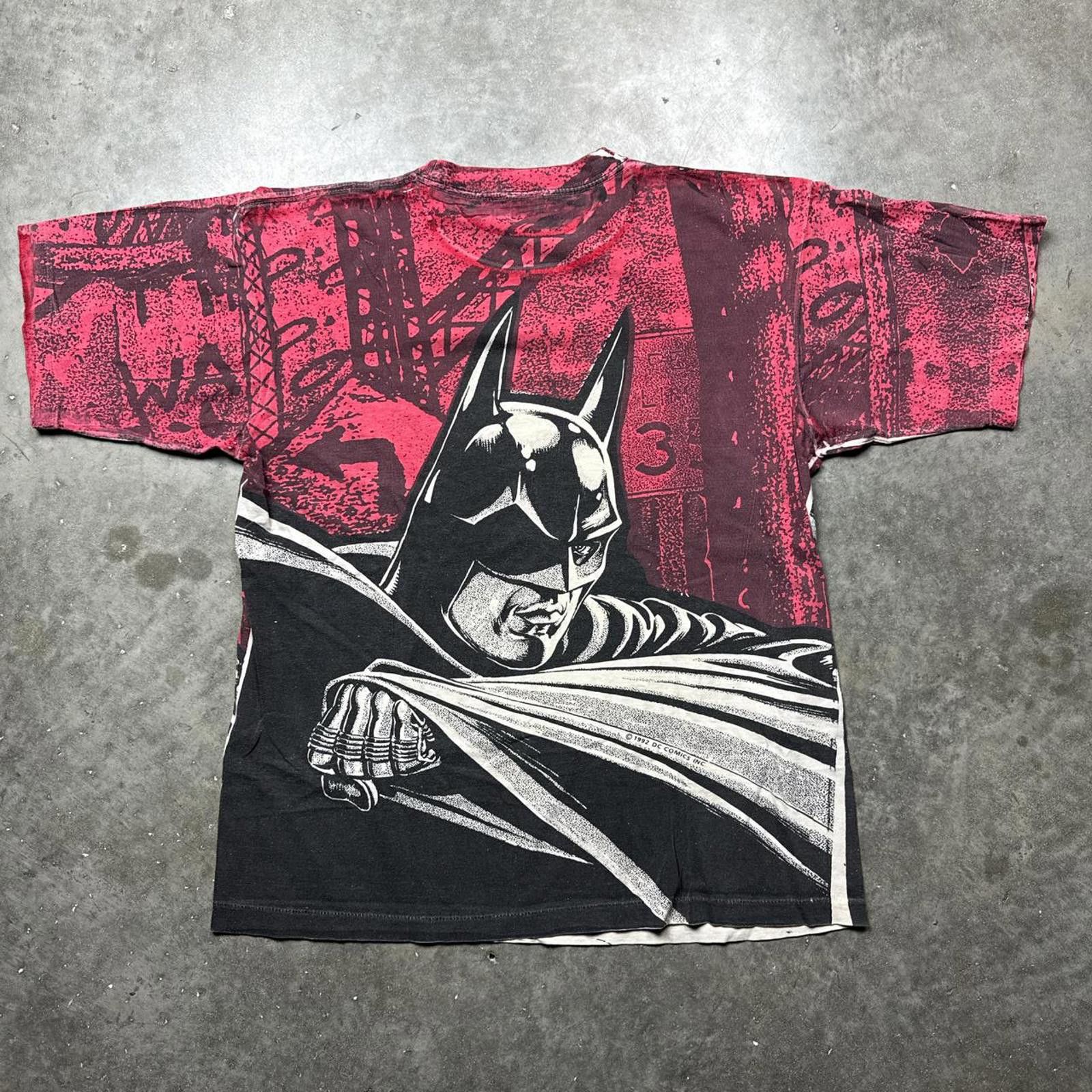 DC Comics Batman All Over Print DC Comics 1992 Single Stitch T-Shirt Size US XL / EU 56 / 4 - 2 Thumbnail