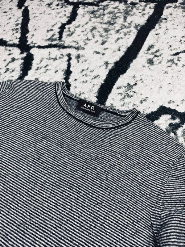 A.P.C. Apc Merino wool striped sweater navy blue white M Size M / US 6-8 / IT 42-44 - 3 Thumbnail