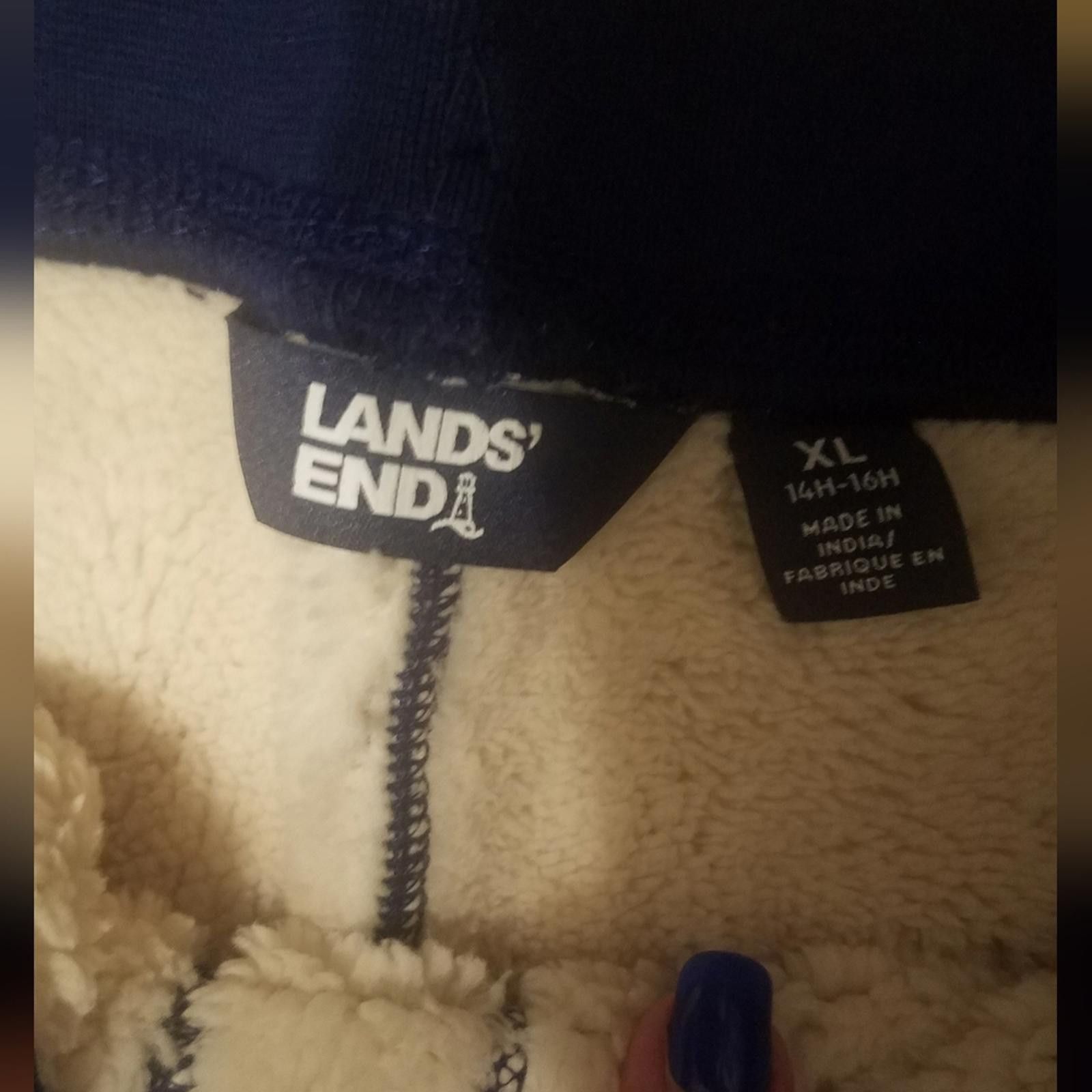 Lands' End NWT Lands End Deep Sea Navy Fleece Lined Joggers XL Husky Size ONE SIZE - 3 Thumbnail