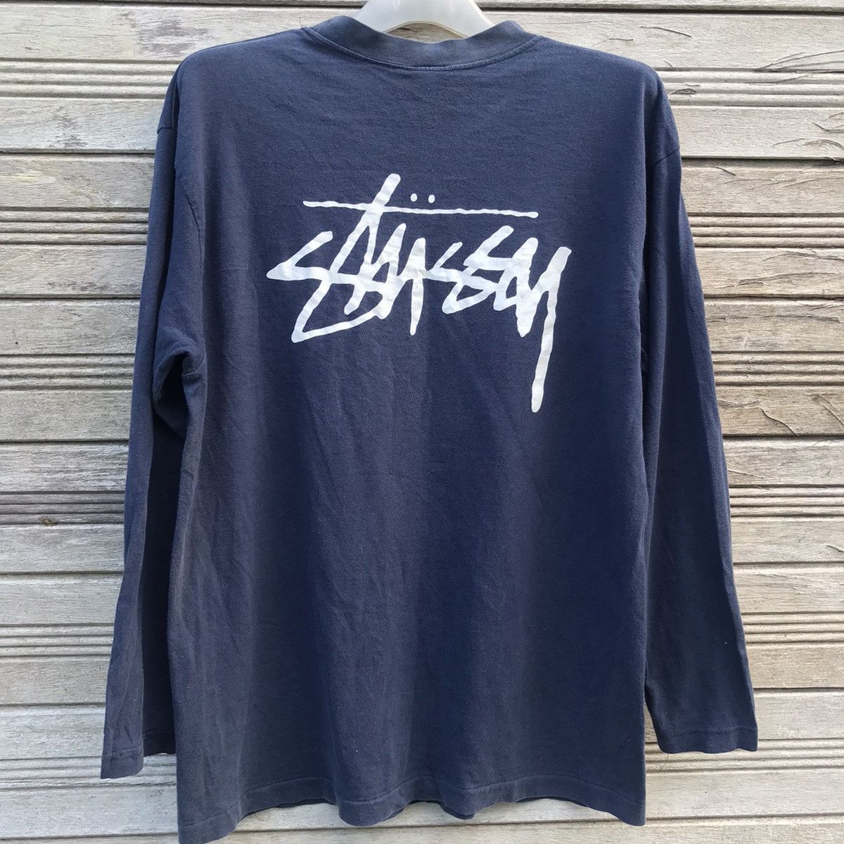 Vintage 90s stussy tshirt longsleeve faded
