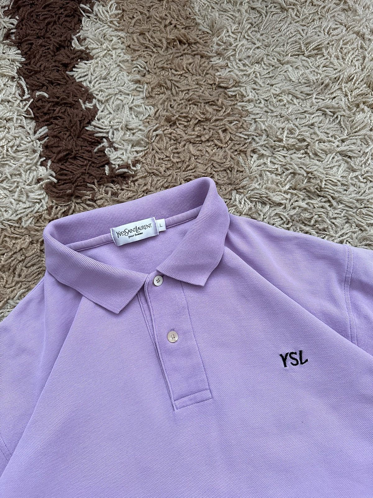 Designer × Vintage × Yves Saint Laurent 🔥VINTAGE YVES SAINT LAURENT YSL POLO T-SHIRT🔥 Size US L / EU 52-54 / 3 - 2 Thumbnail