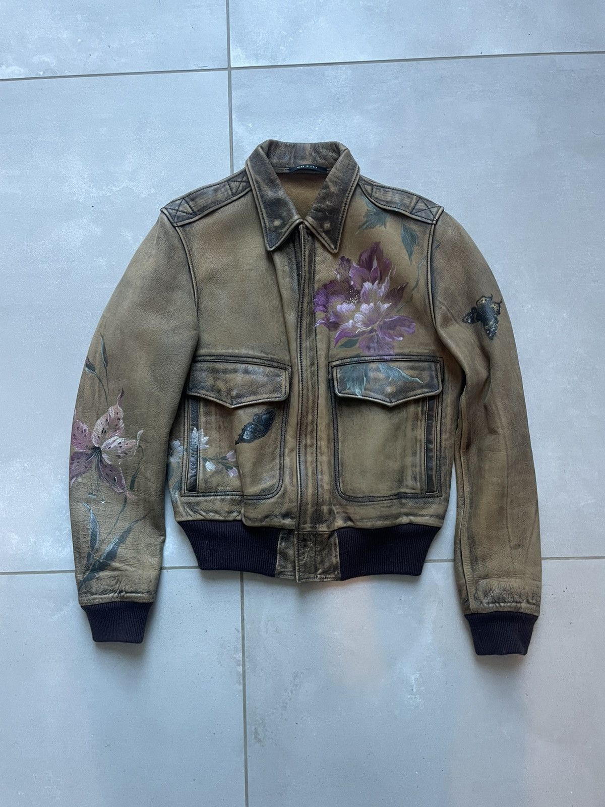 Gucci SS03 Tom Ford Gucci Hand Painted Jacket Size US S / EU 44-46 / 1 - 1 Thumbnail