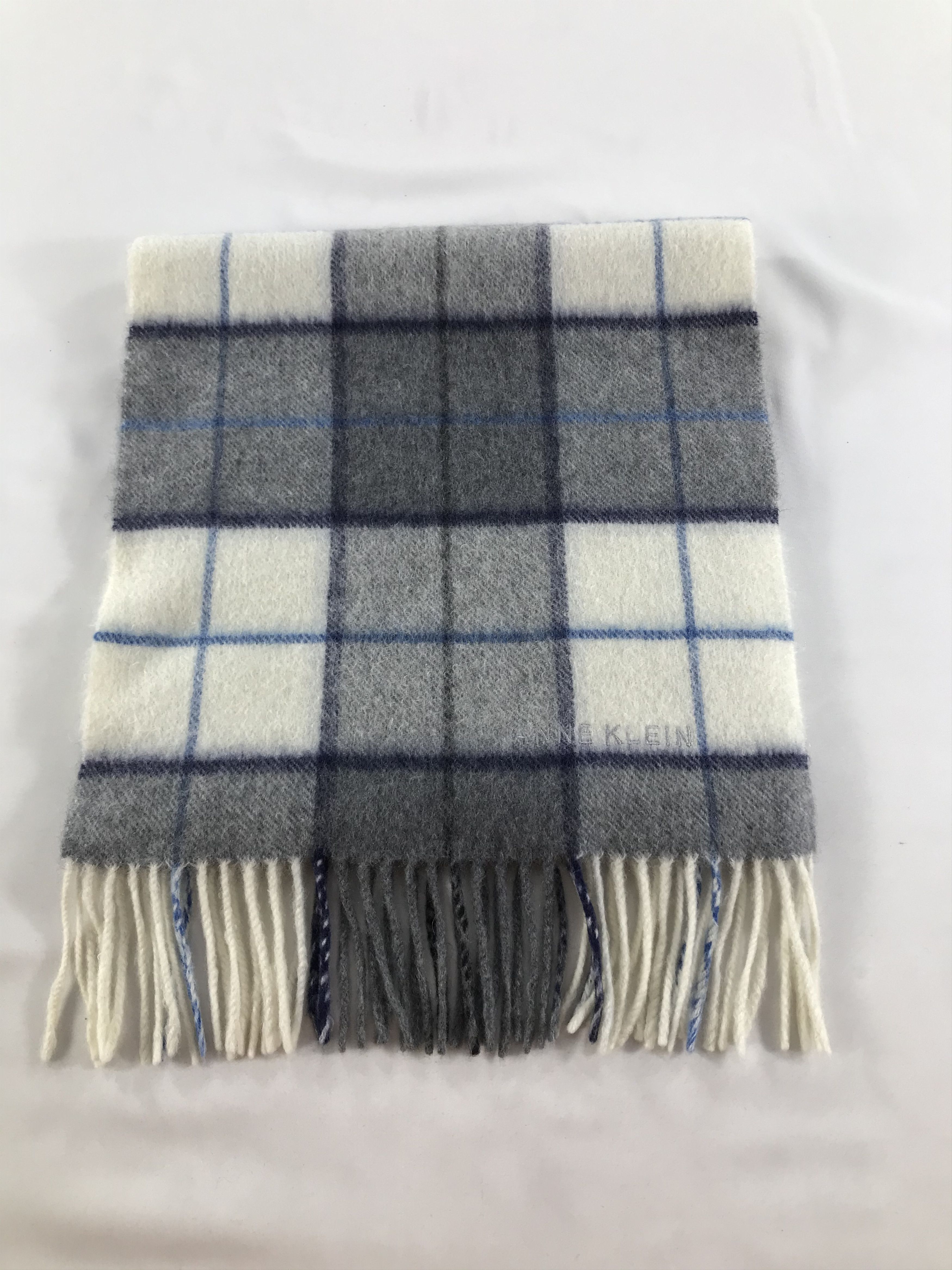 Japanese Brand Anne Klein Cashmere Scarf Muffler V159 Size ONE SIZE - 2 Thumbnail