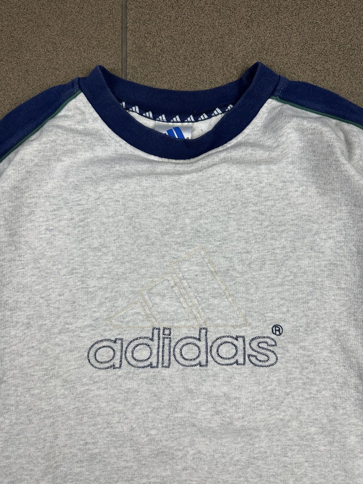 Adidas × Vintage Vintage 90s Adidas crewneck Size US L / EU 52-54 / 3 - 3 Thumbnail