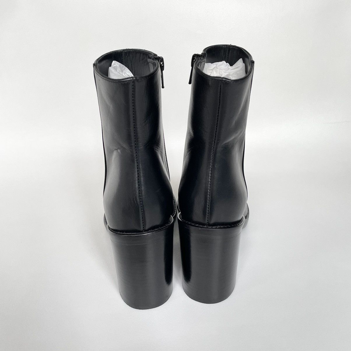 Ann Demeulemeester Black Leather Heeled Boots Size US 10 / IT 40 - 9 Thumbnail