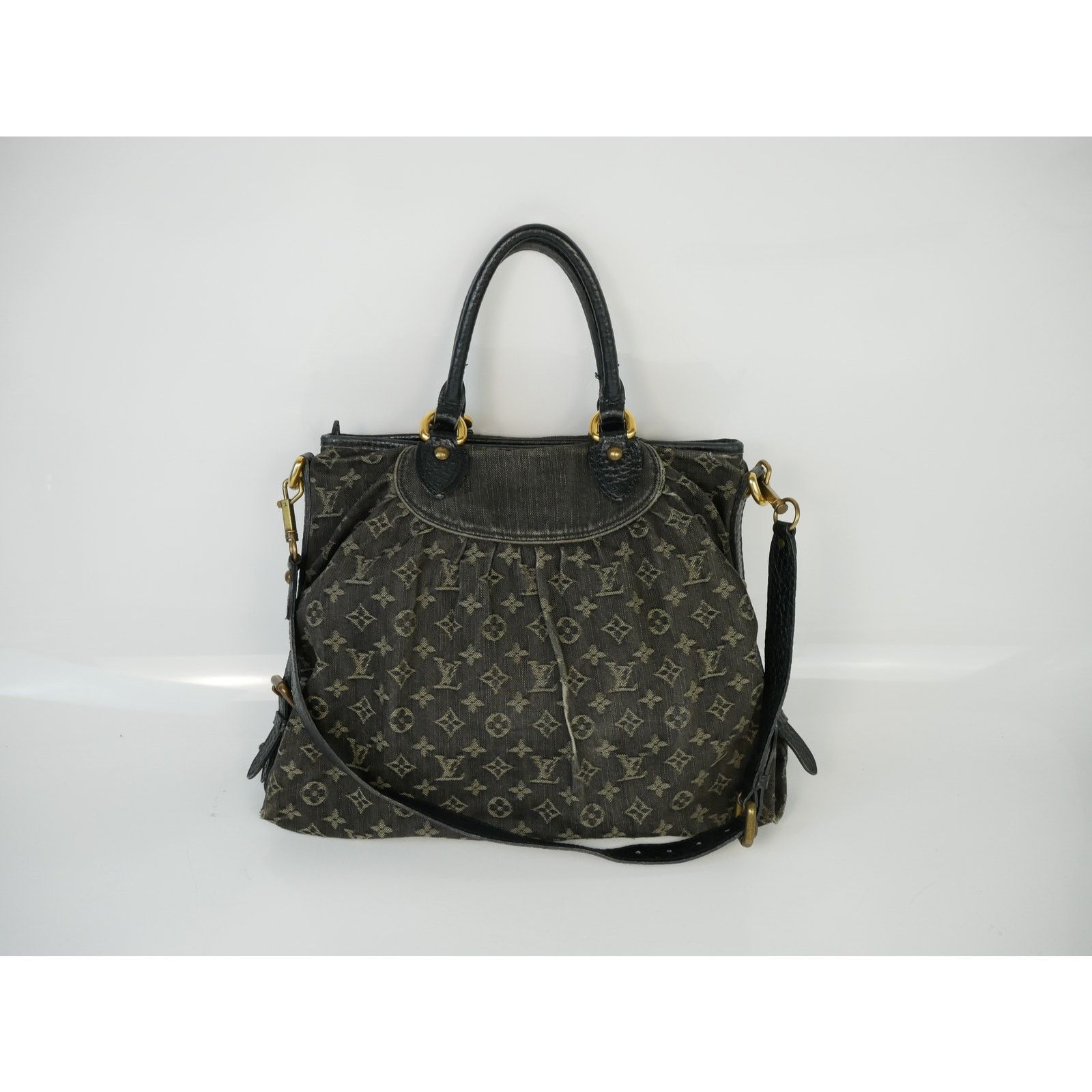 Louis Vuitton Louis Vuitton Black Denim Neo Cabby Tote Size ONE SIZE - 1 Thumbnail