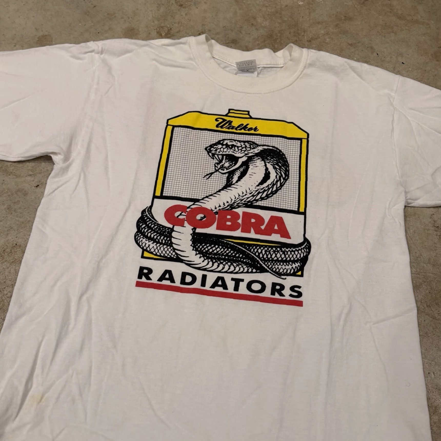 Vintage VINTAGE Walker COBRA Radiators T-Shirt Double-Sided Sz Large Men's White L Shirts Mens Size US L / EU 52-54 / 3 - 4 Thumbnail