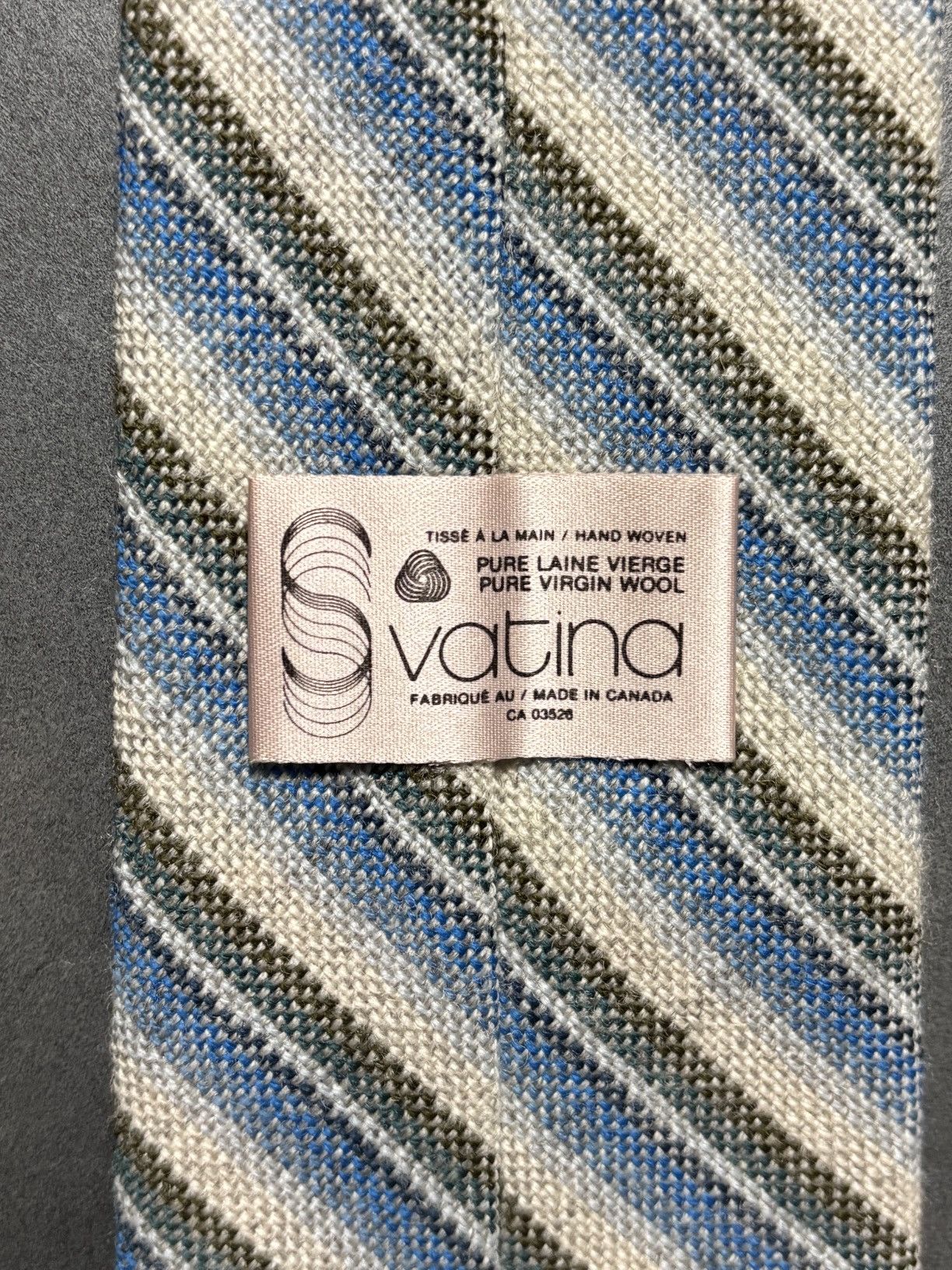 Vintage Vintage Necktie Striped Wool Pattern Stripe Neck Tie 70s 80s Size ONE SIZE - 6 Thumbnail