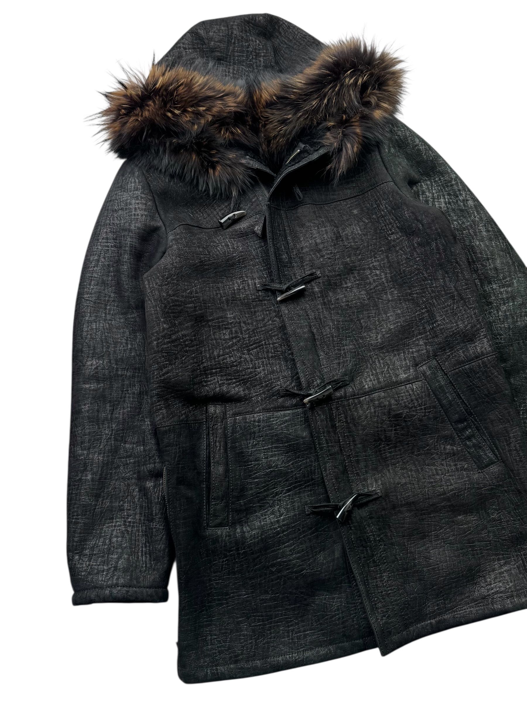 Vintage Y2K Real Sheepskin With Real Fur Hood(V285) Size L / US 10 / IT 46 - 2 Thumbnail