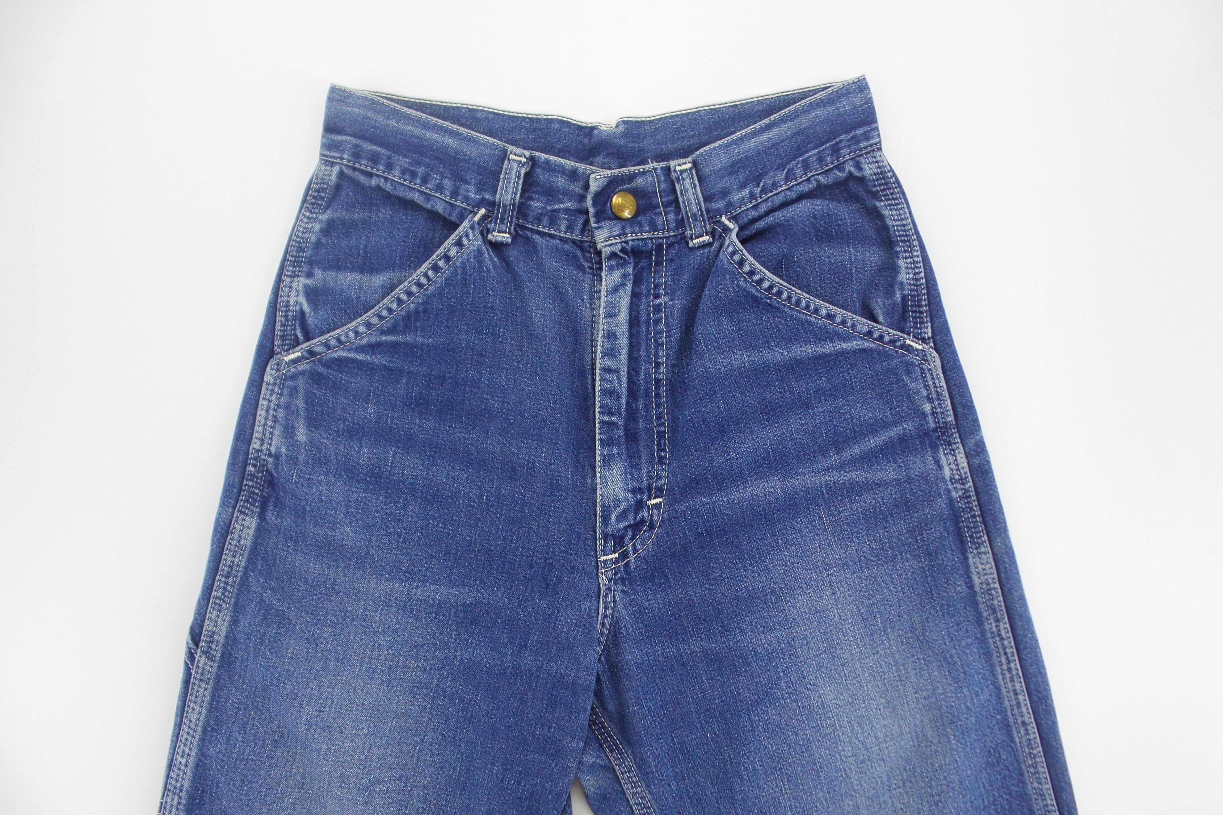 Lee × Vintage VINTAGE Lee '42 Talon Zipper' Carpenter Jeans W24xL41 Size US 26 / EU 42 - 2 Thumbnail
