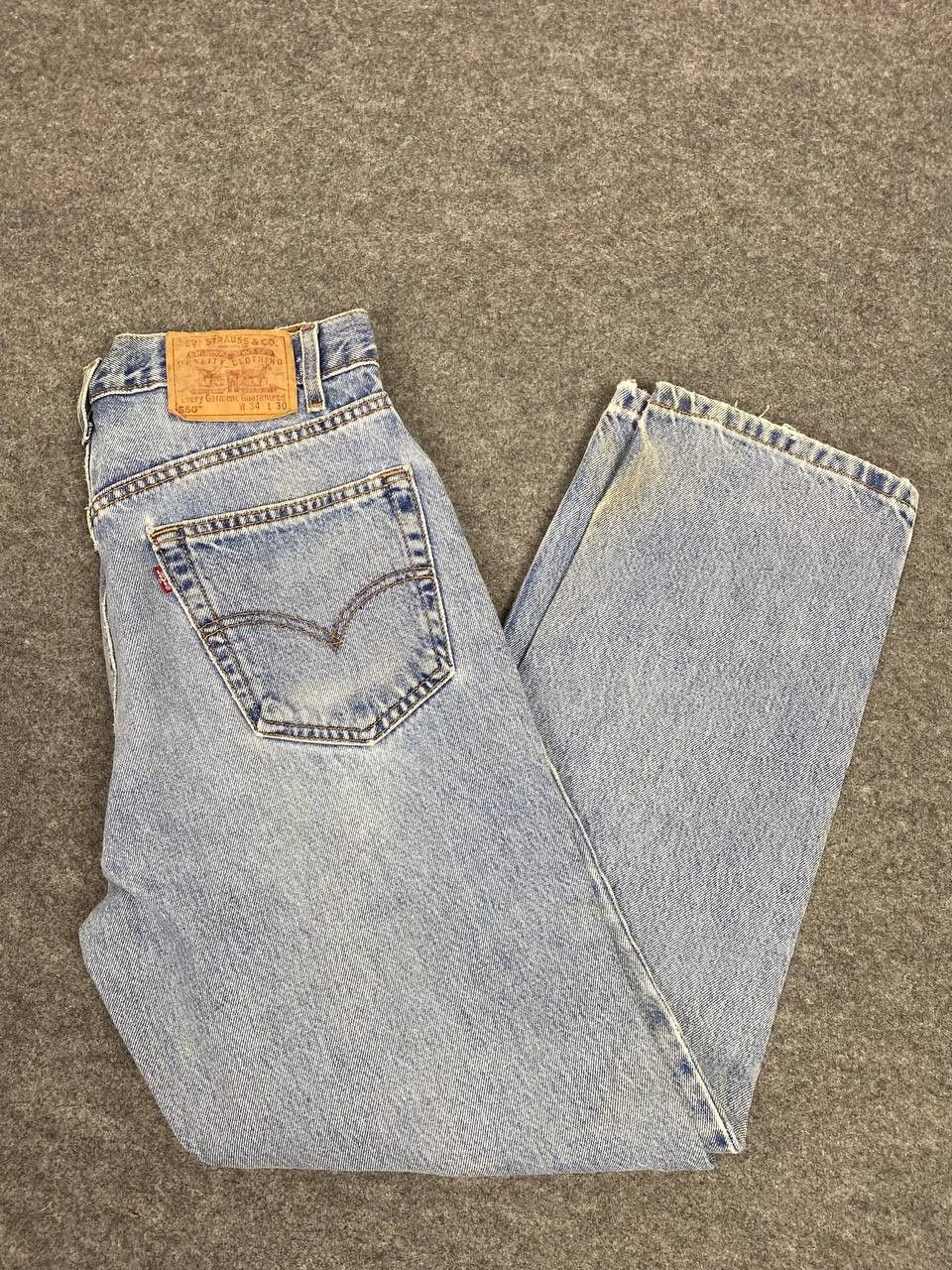 Levi's vintage levis 550 lightwash denim nice design Size US 33 - 2 Thumbnail