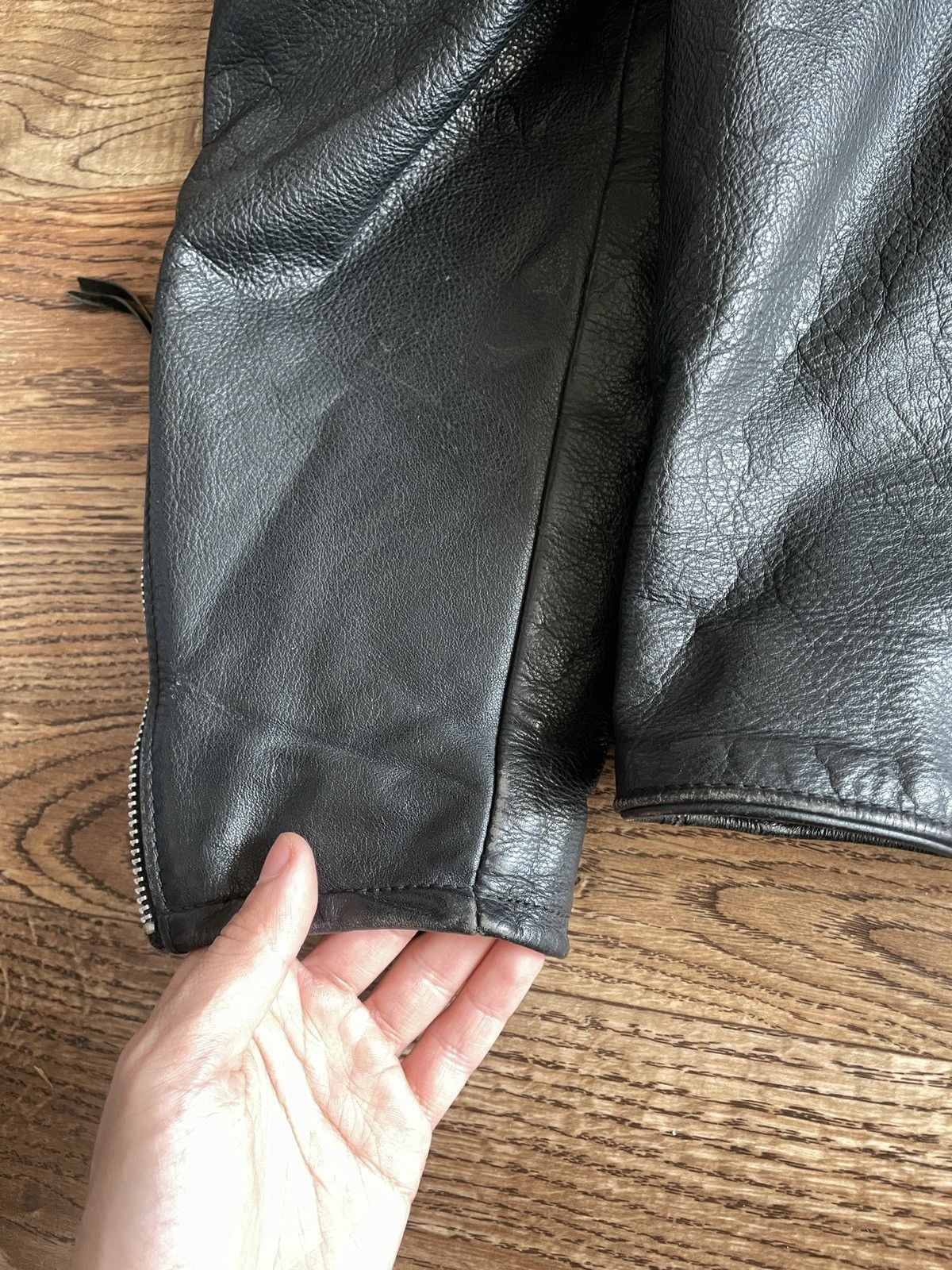 Harley Davidson × Vintage CRAZY HARLEY DAVIDSON LEATHER JACKET Size US XL / EU 56 / 4 - 17 Thumbnail